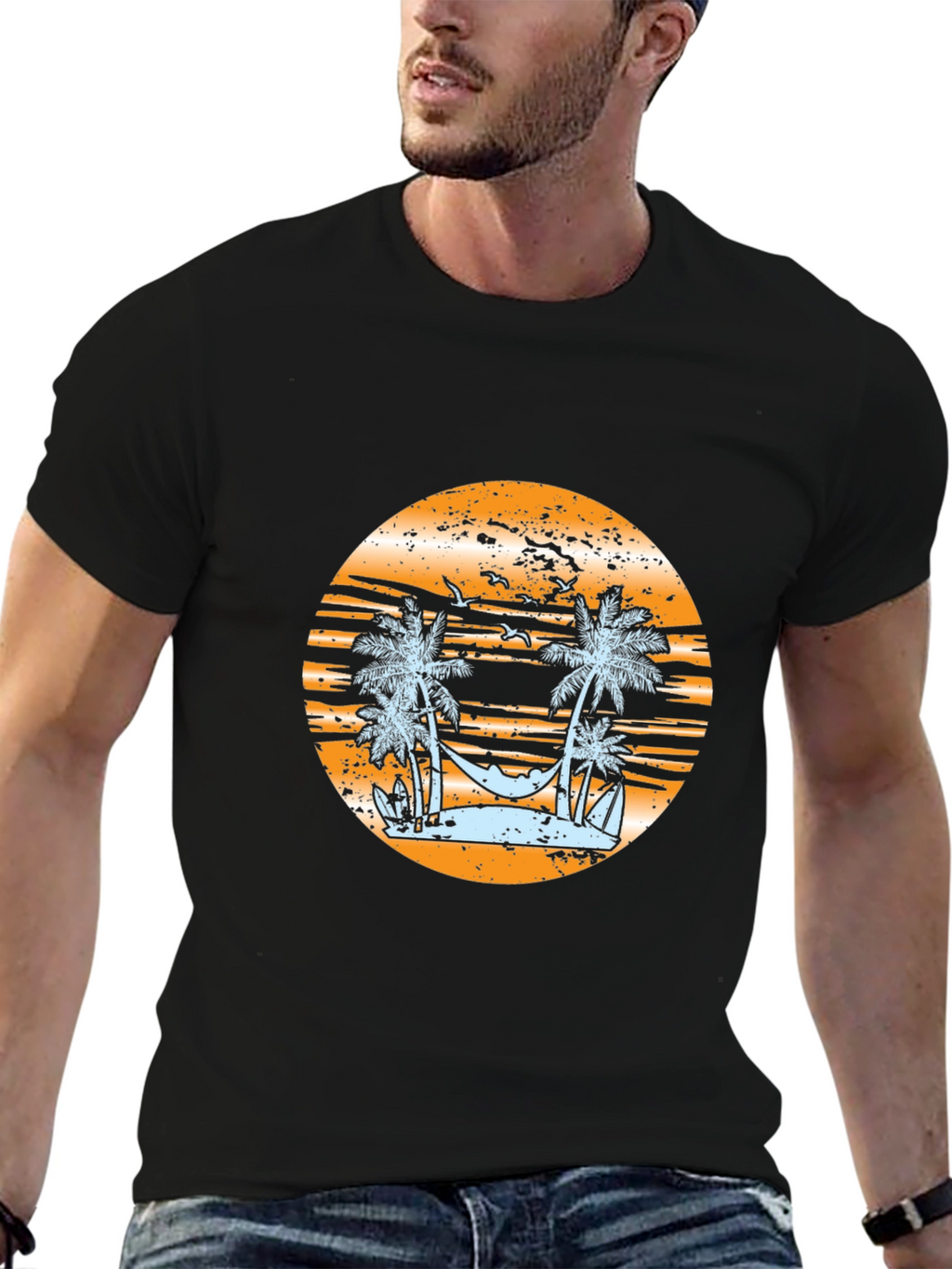 Sunset Beach Graphic T-Shirt
