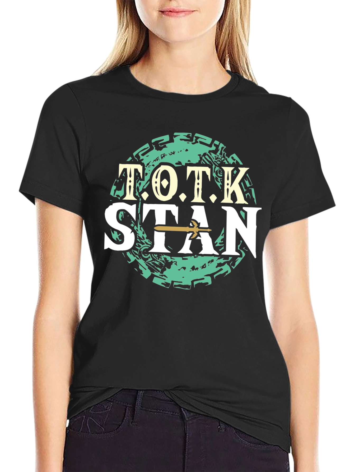 TOTK Stan T-Shirt Zelda Breath of the Wild Black Tee