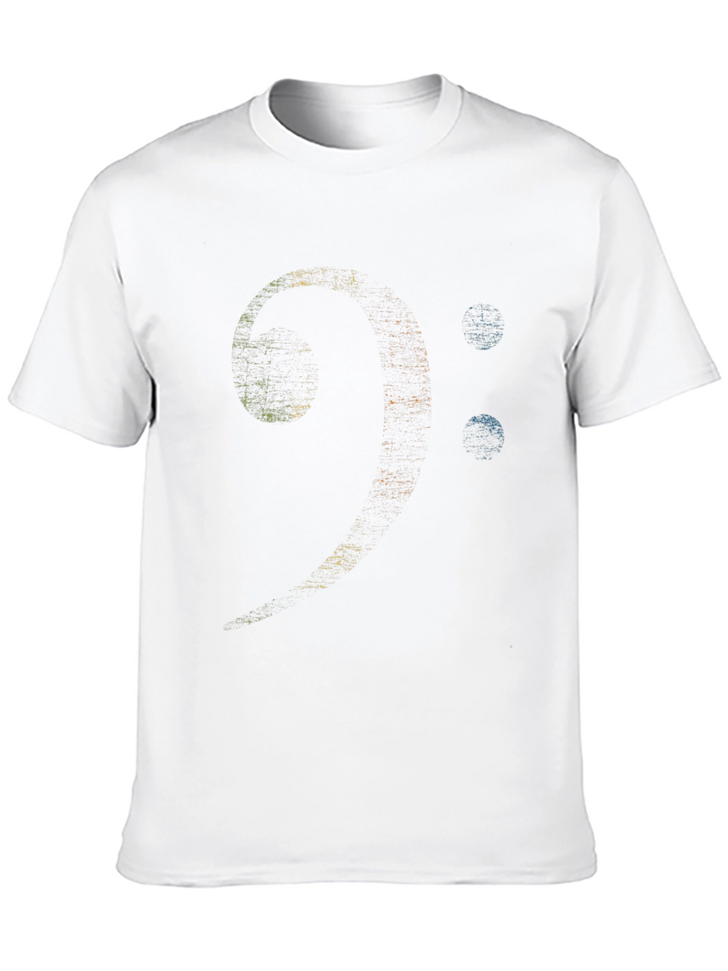 Bass Clef Graphic Print Black T-Shirt