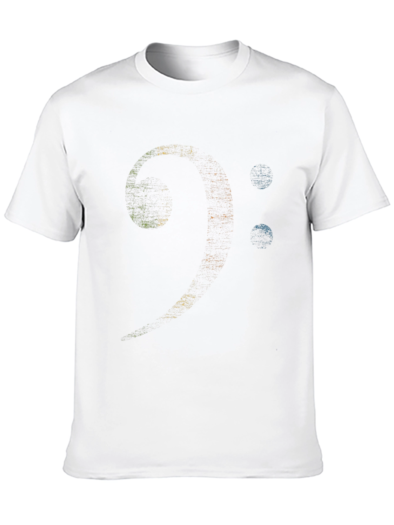 Bass Clef Graphic Print Black T-Shirt