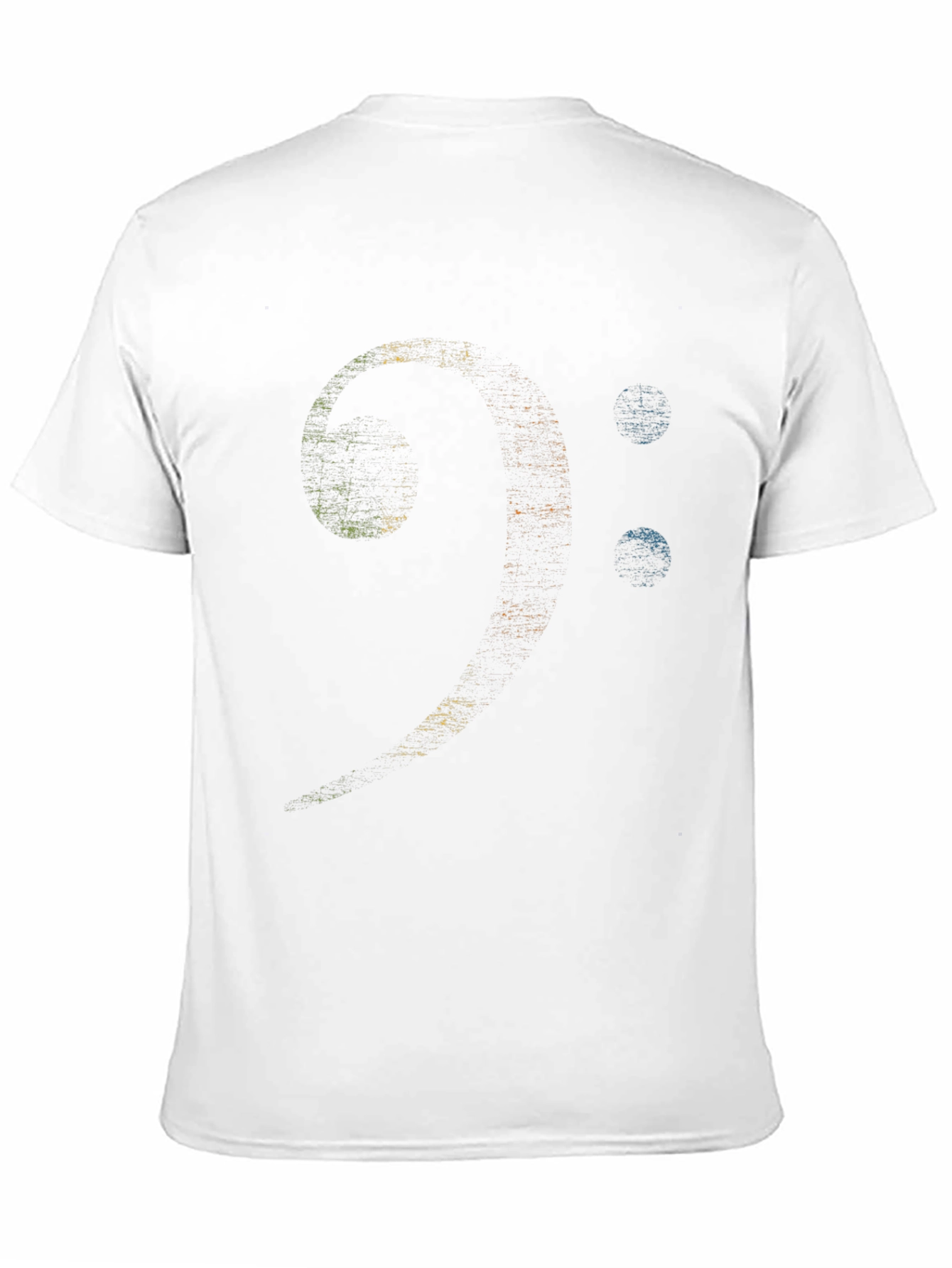 Bass Clef Graphic Print Black T-Shirt