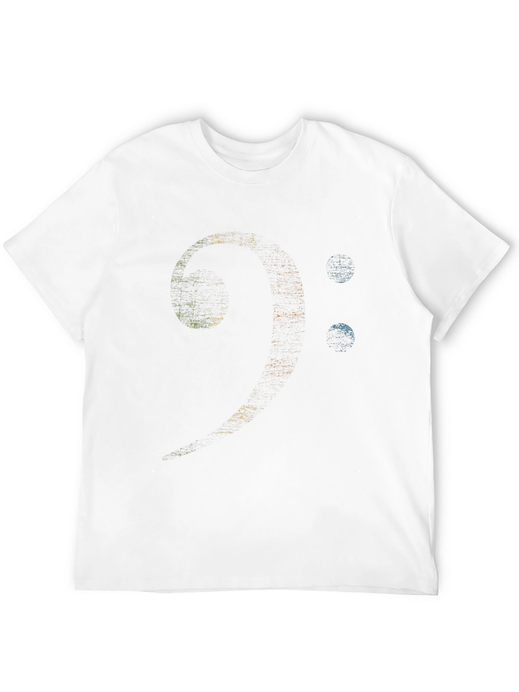 Bass Clef Graphic Print Black T-Shirt