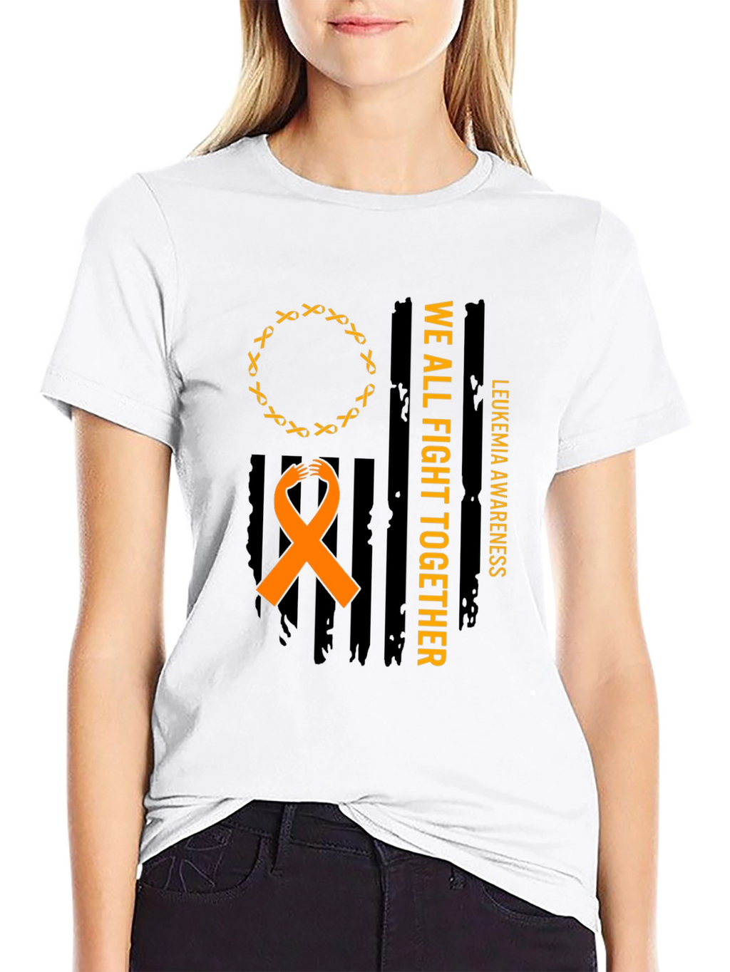 Leukemia Awareness T-Shirt: We All Fight Together