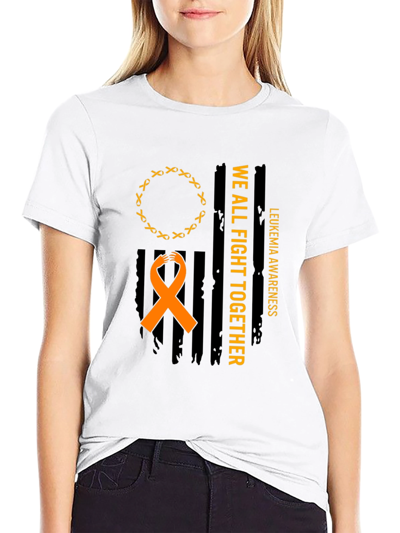 Leukemia Awareness T-Shirt: We All Fight Together