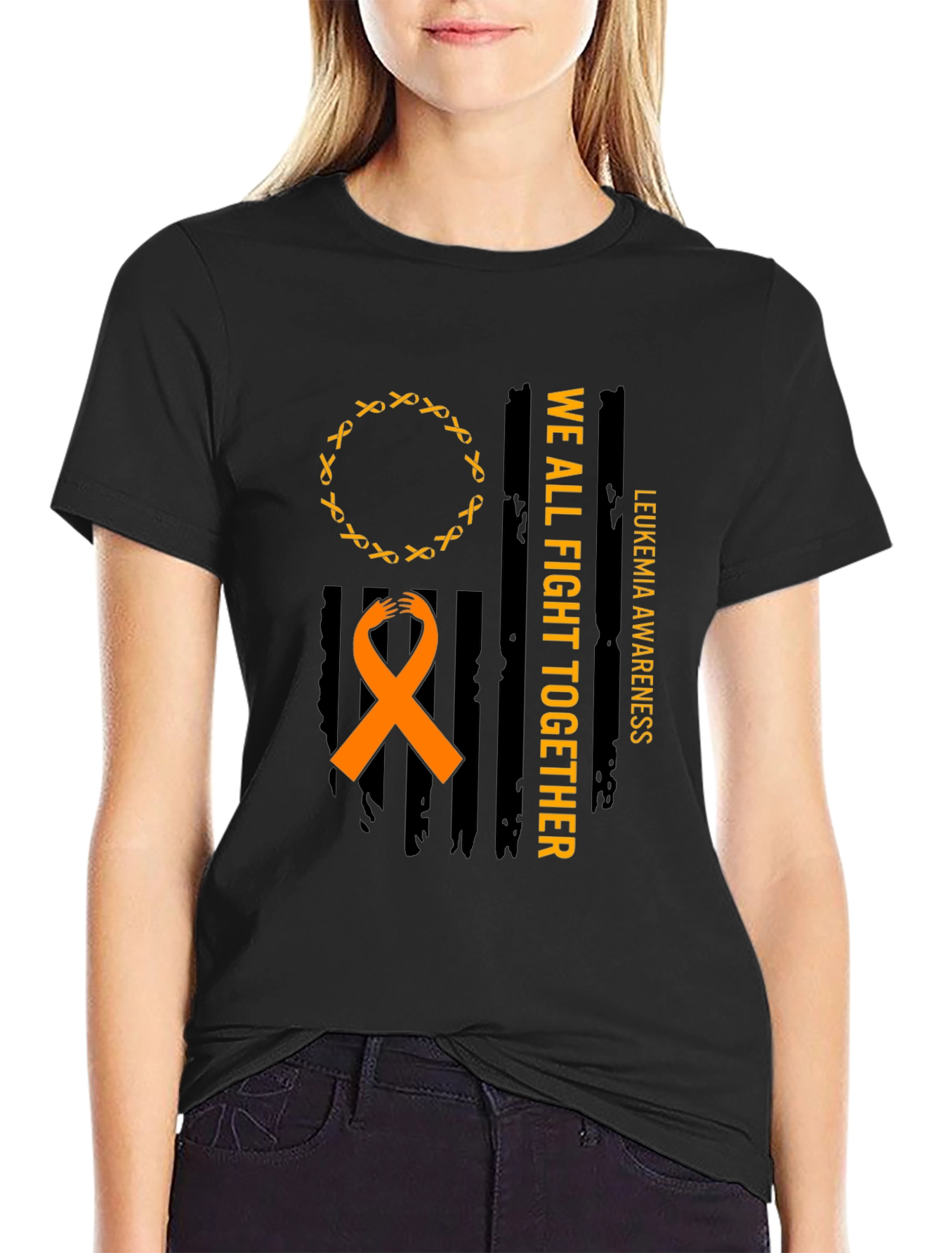 Leukemia Awareness T-Shirt: We All Fight Together