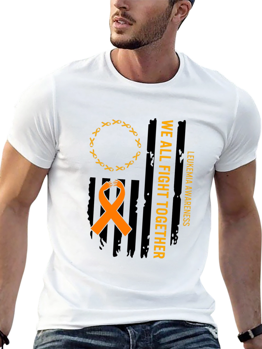 Leukemia Awareness T-Shirt: We All Fight Together