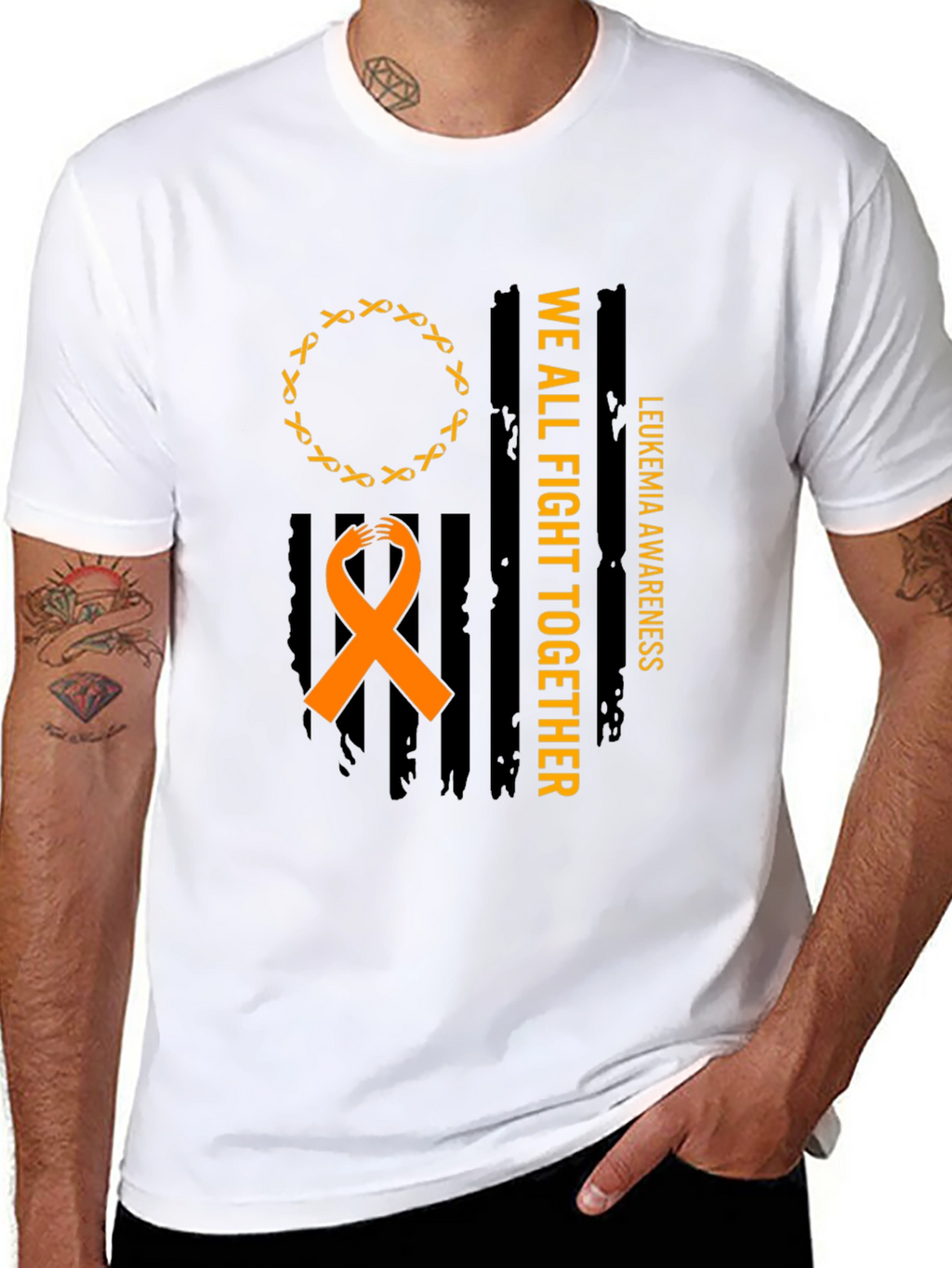 Leukemia Awareness T-Shirt: We All Fight Together
