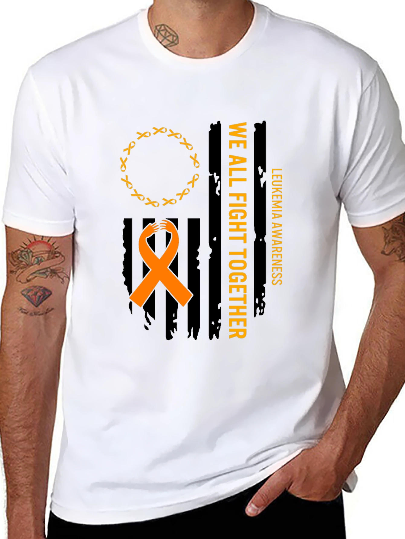 Leukemia Awareness T-Shirt: We All Fight Together