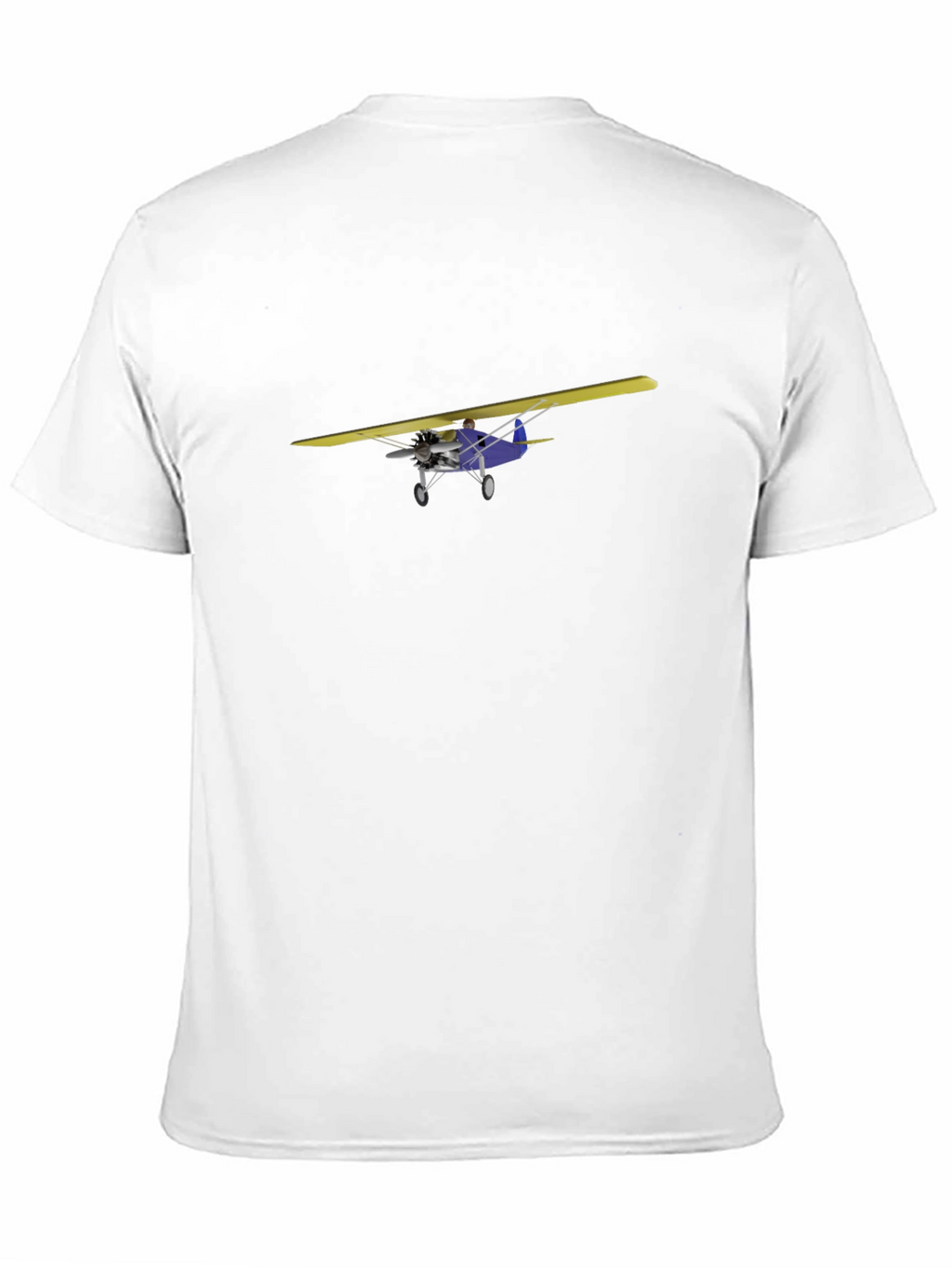Black T-Shirt with Airplane Design