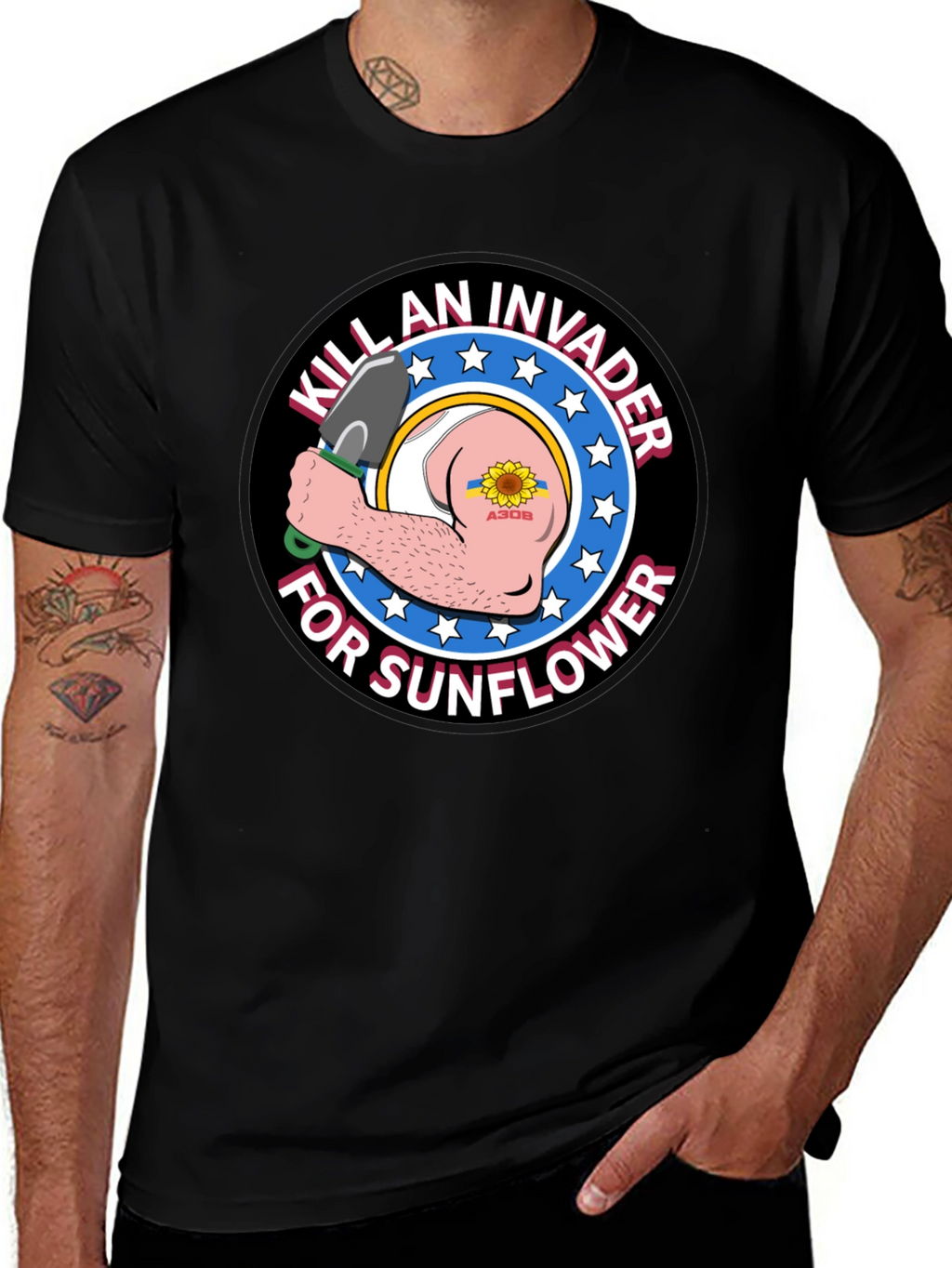 Kill an Invader for Sunflower Graphic Tee