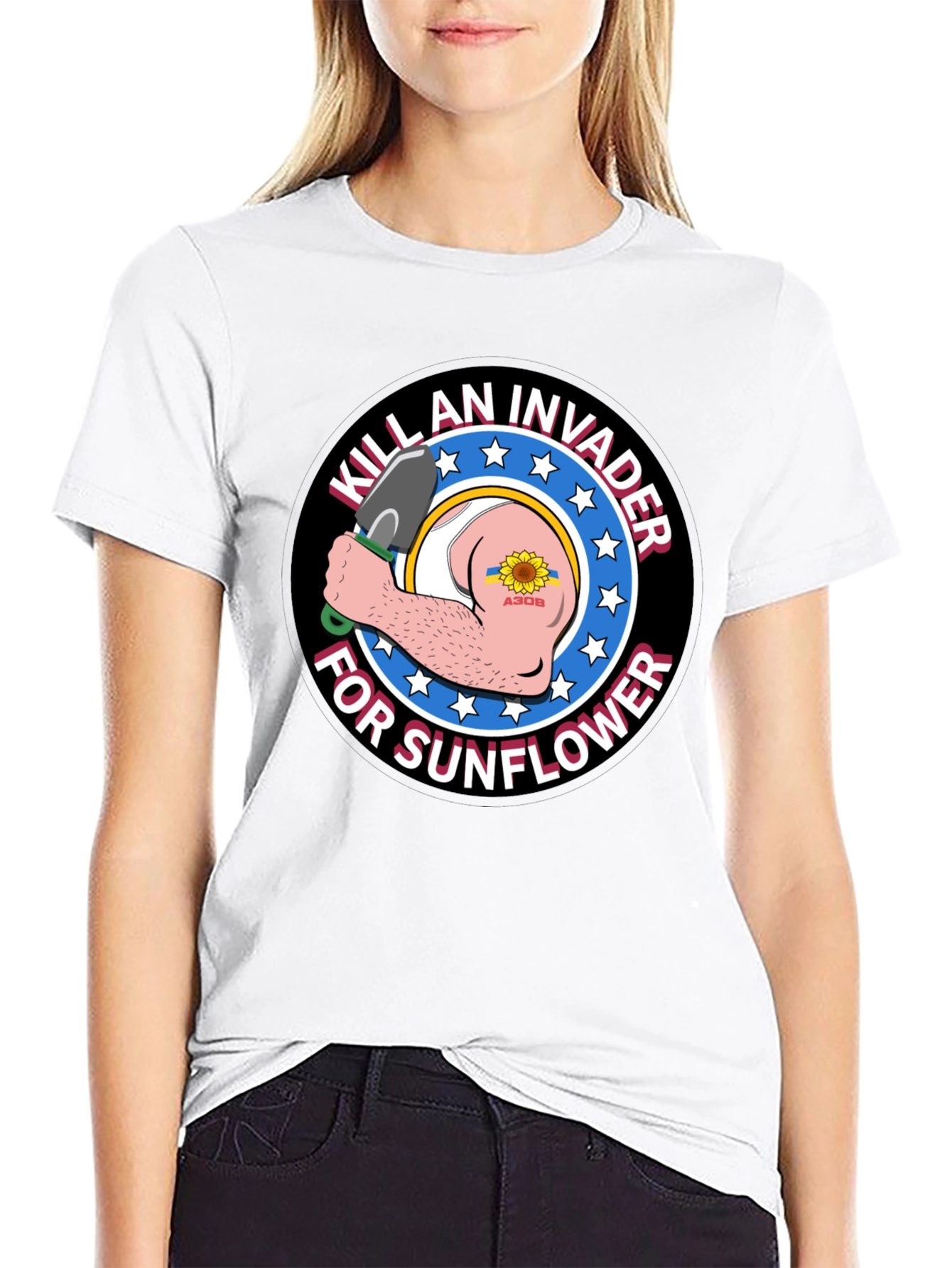 Kill an Invader for Sunflower Graphic Tee