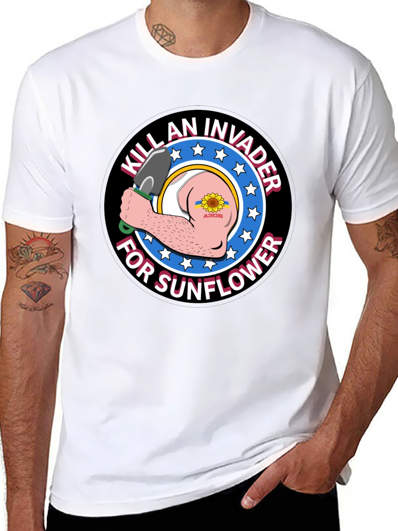 Kill an Invader for Sunflower Graphic Tee