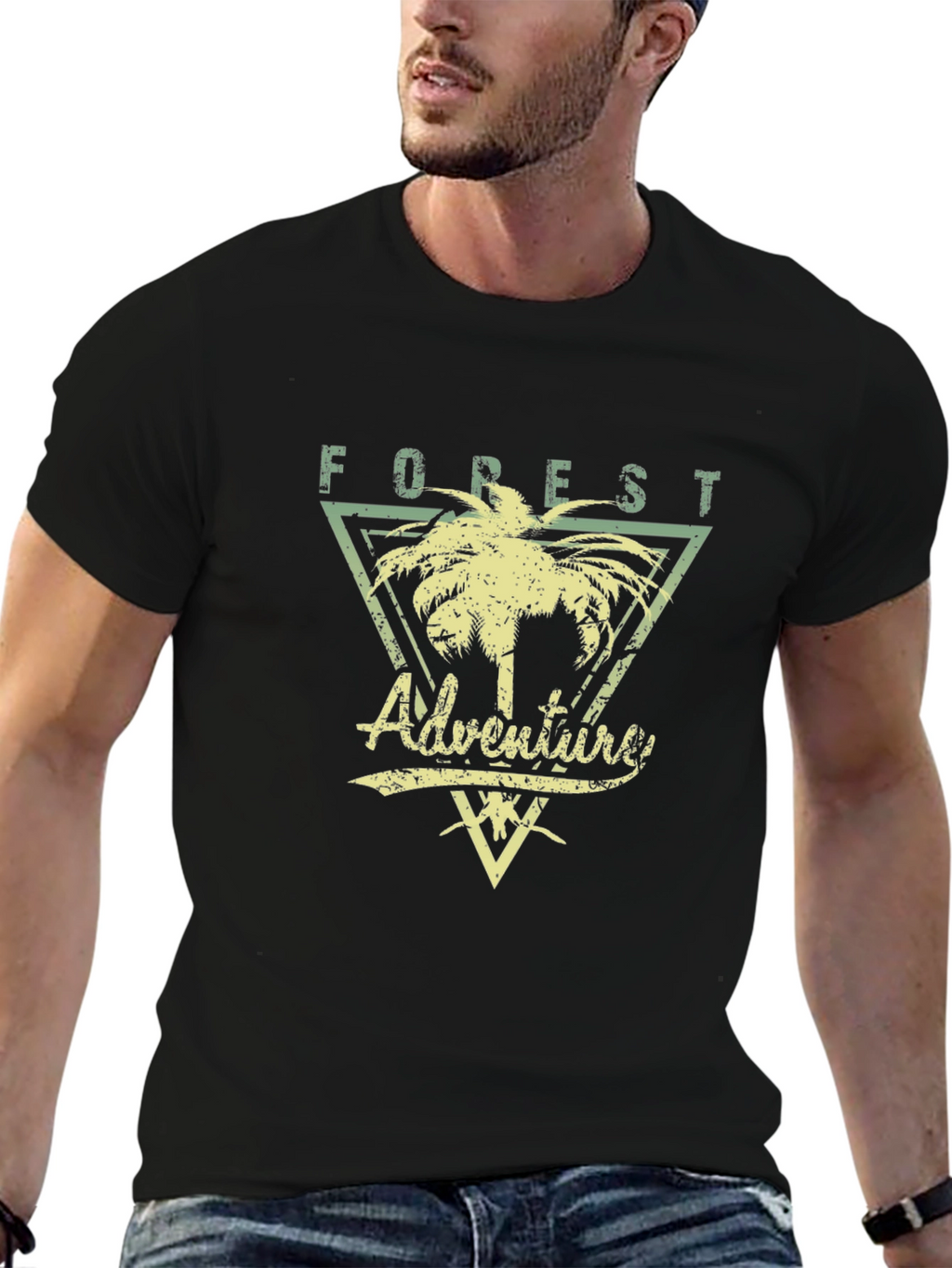 Forest Adventure Graphic Tee - Black