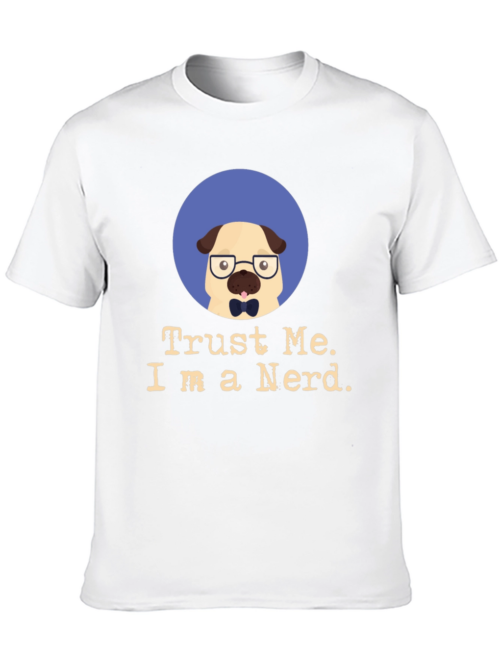 Trust Me Im a Nerd Pug Black T-Shirt