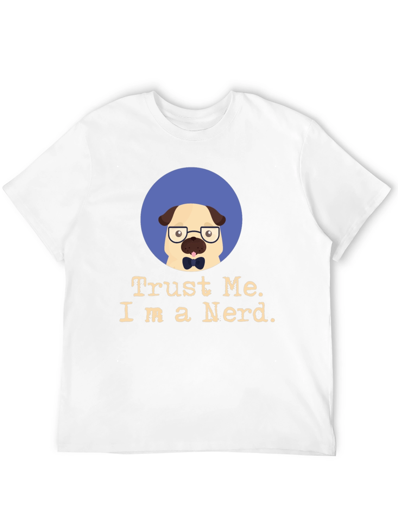 Trust Me Im a Nerd Pug Black T-Shirt