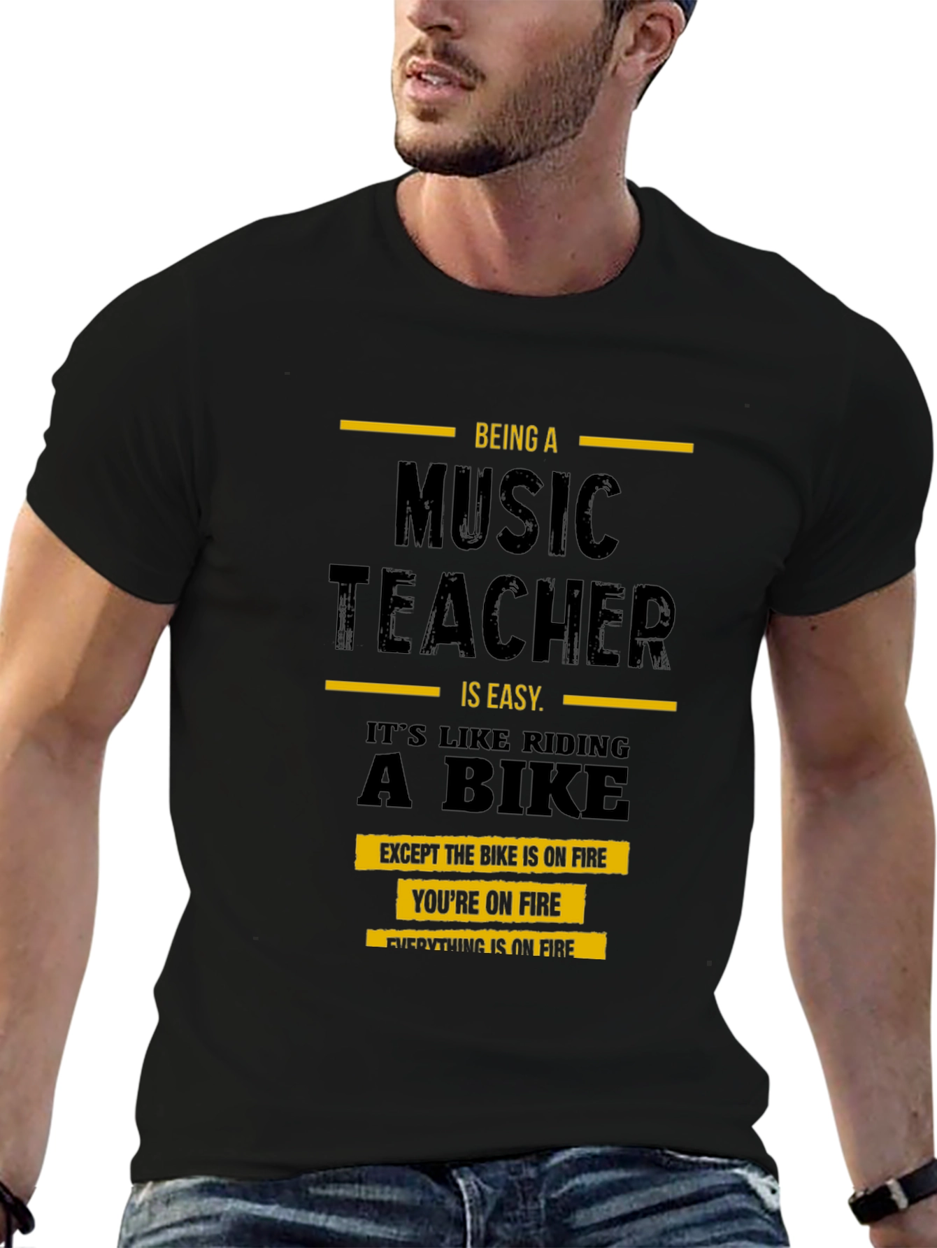 Music Teacher On Fire T-Shirt
