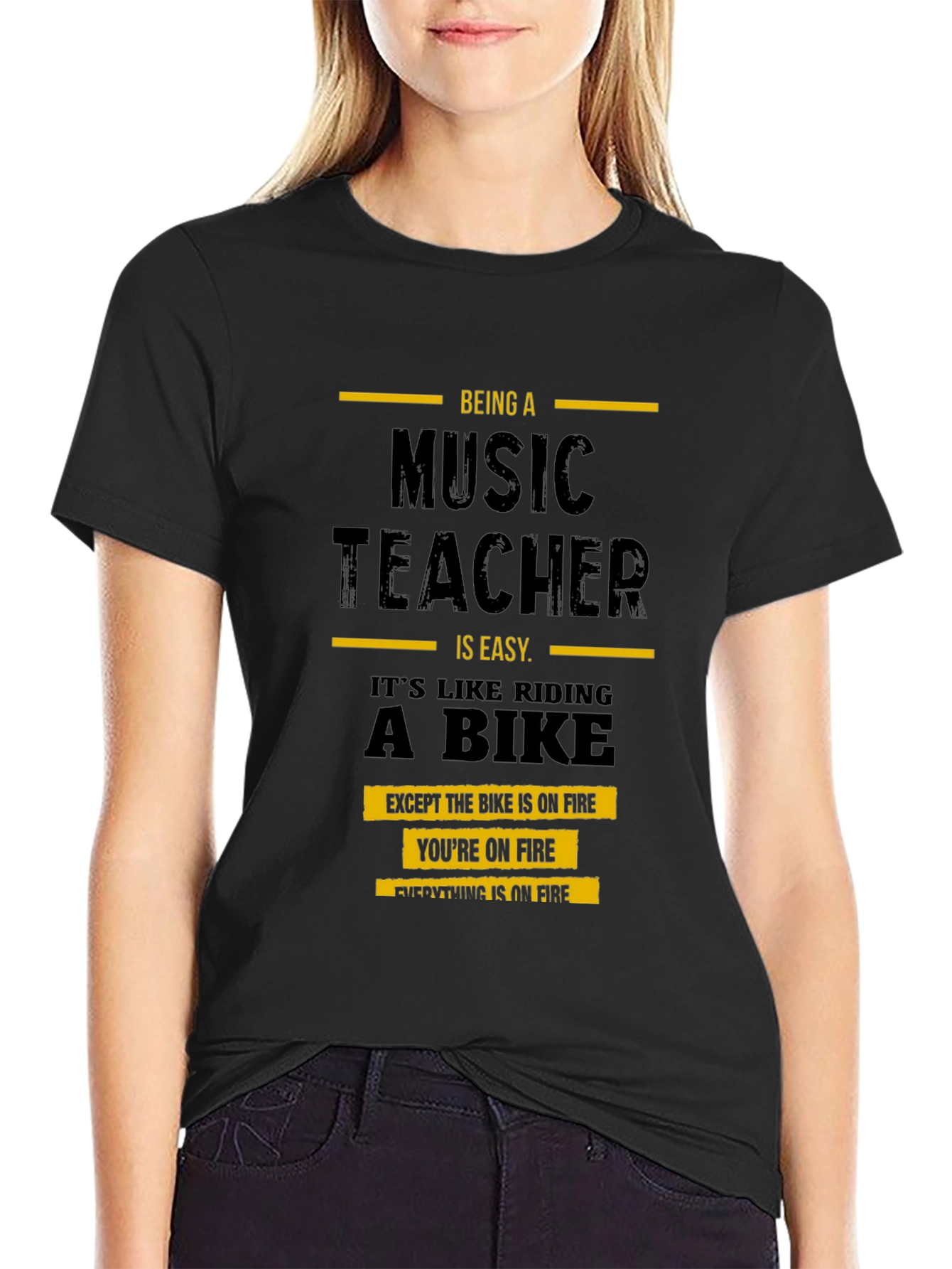 Music Teacher On Fire T-Shirt