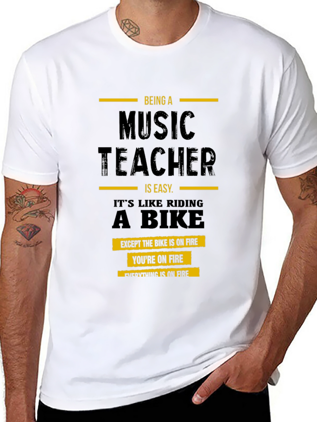 Music Teacher On Fire T-Shirt