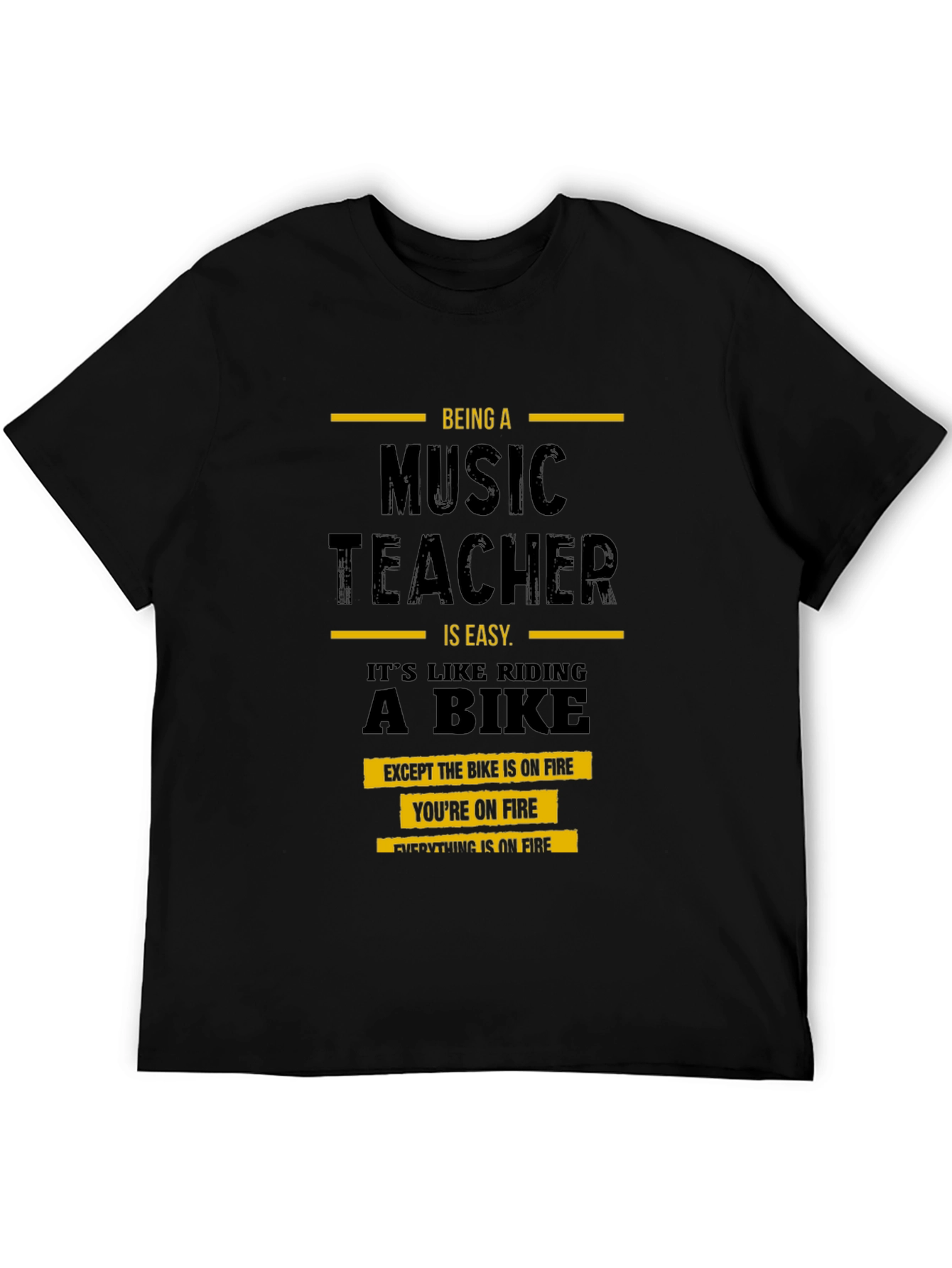 Music Teacher On Fire T-Shirt
