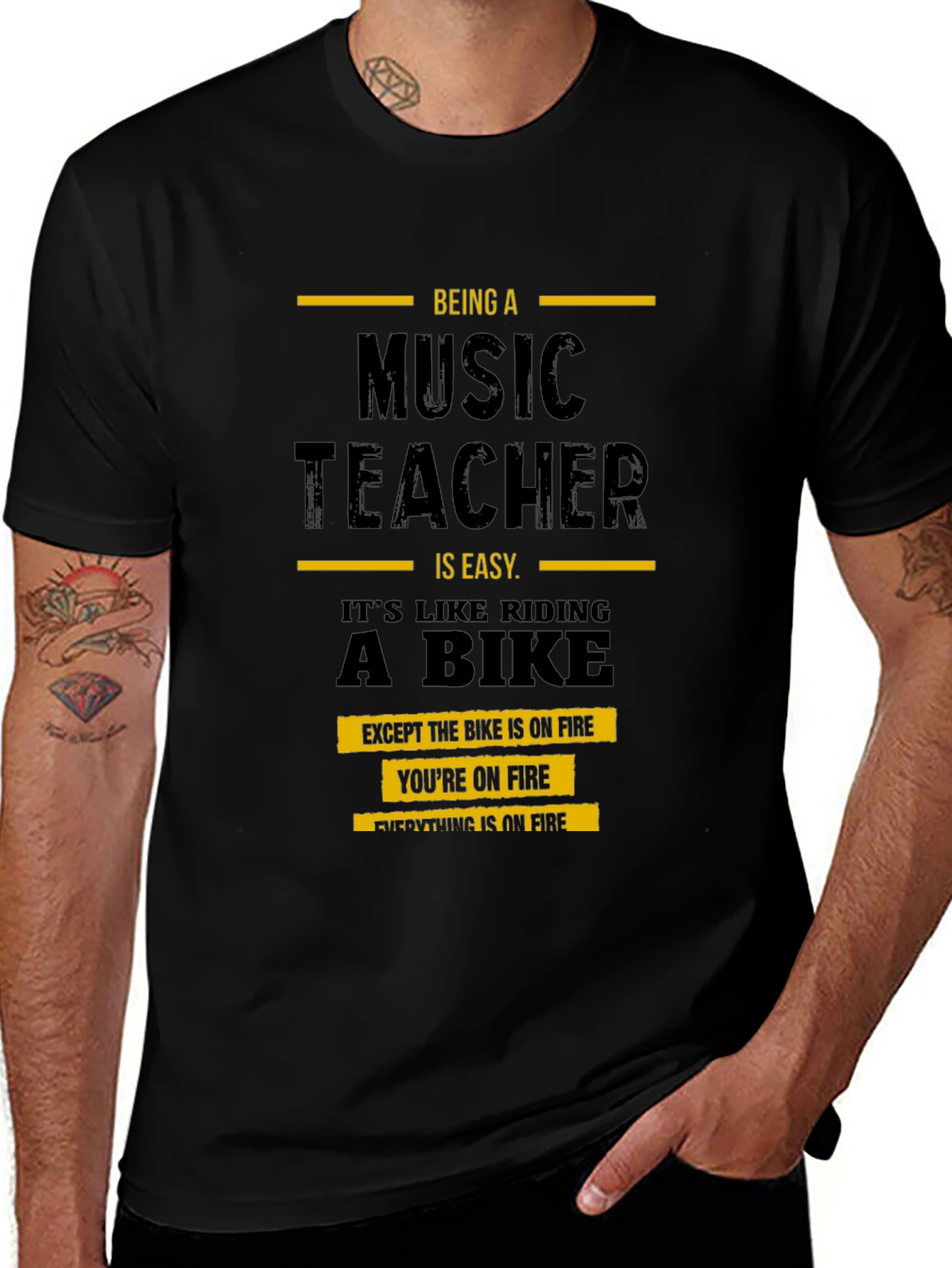 Music Teacher On Fire T-Shirt