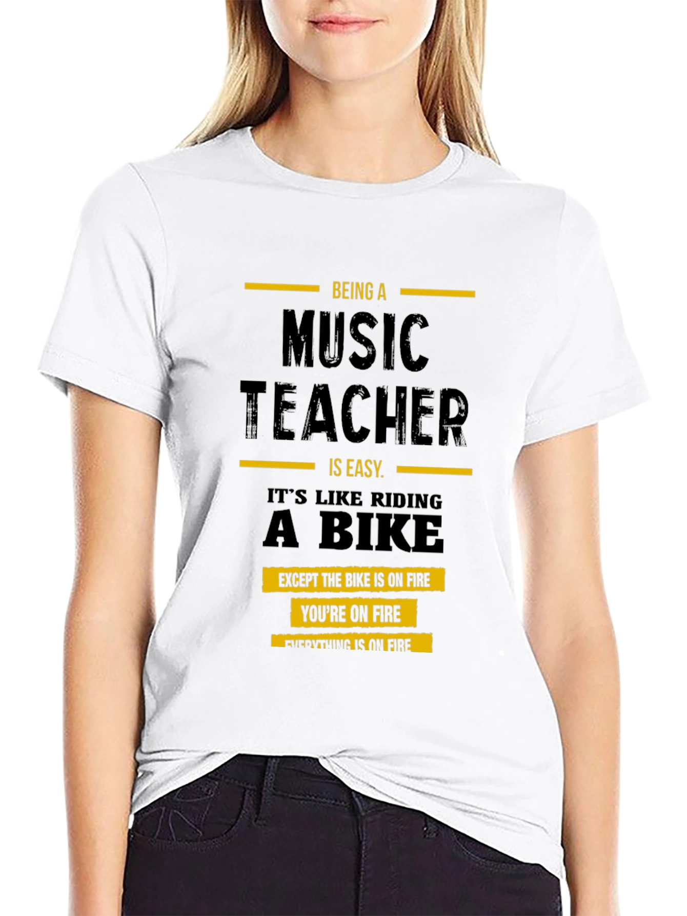 Music Teacher On Fire T-Shirt