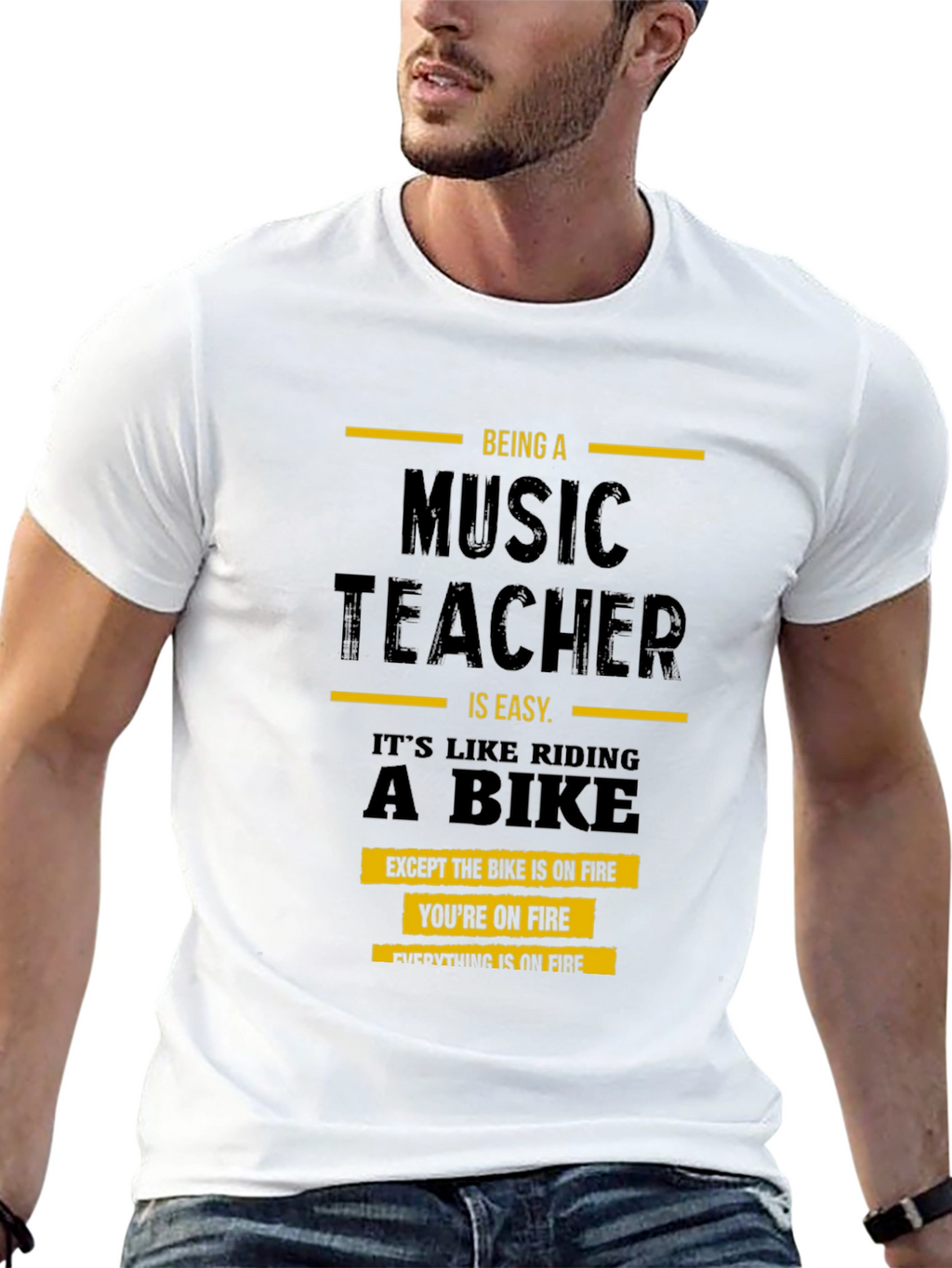 Music Teacher On Fire T-Shirt
