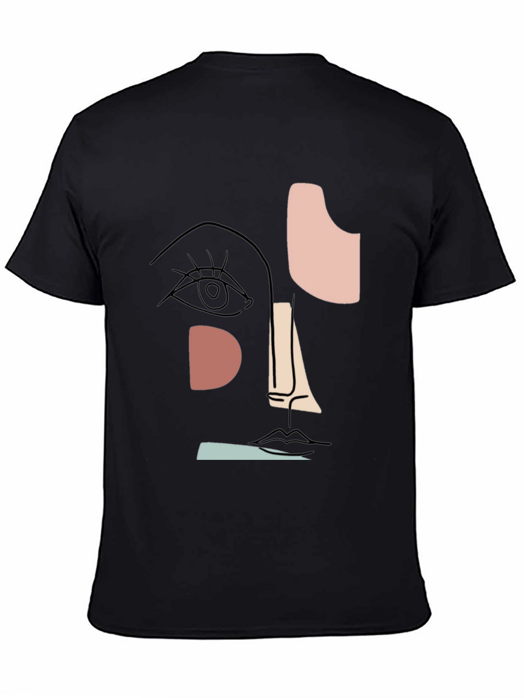 Abstract Face Graphic T-Shirt - Modern Art Tee