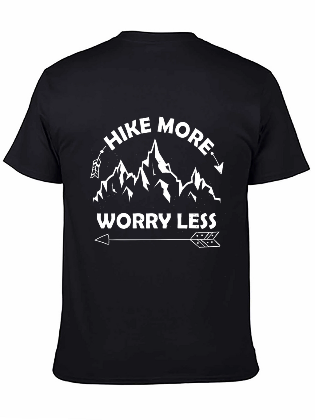 Hike More Worry Less Black T-Shirt