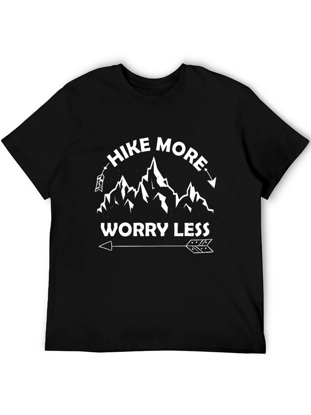 Hike More Worry Less Black T-Shirt