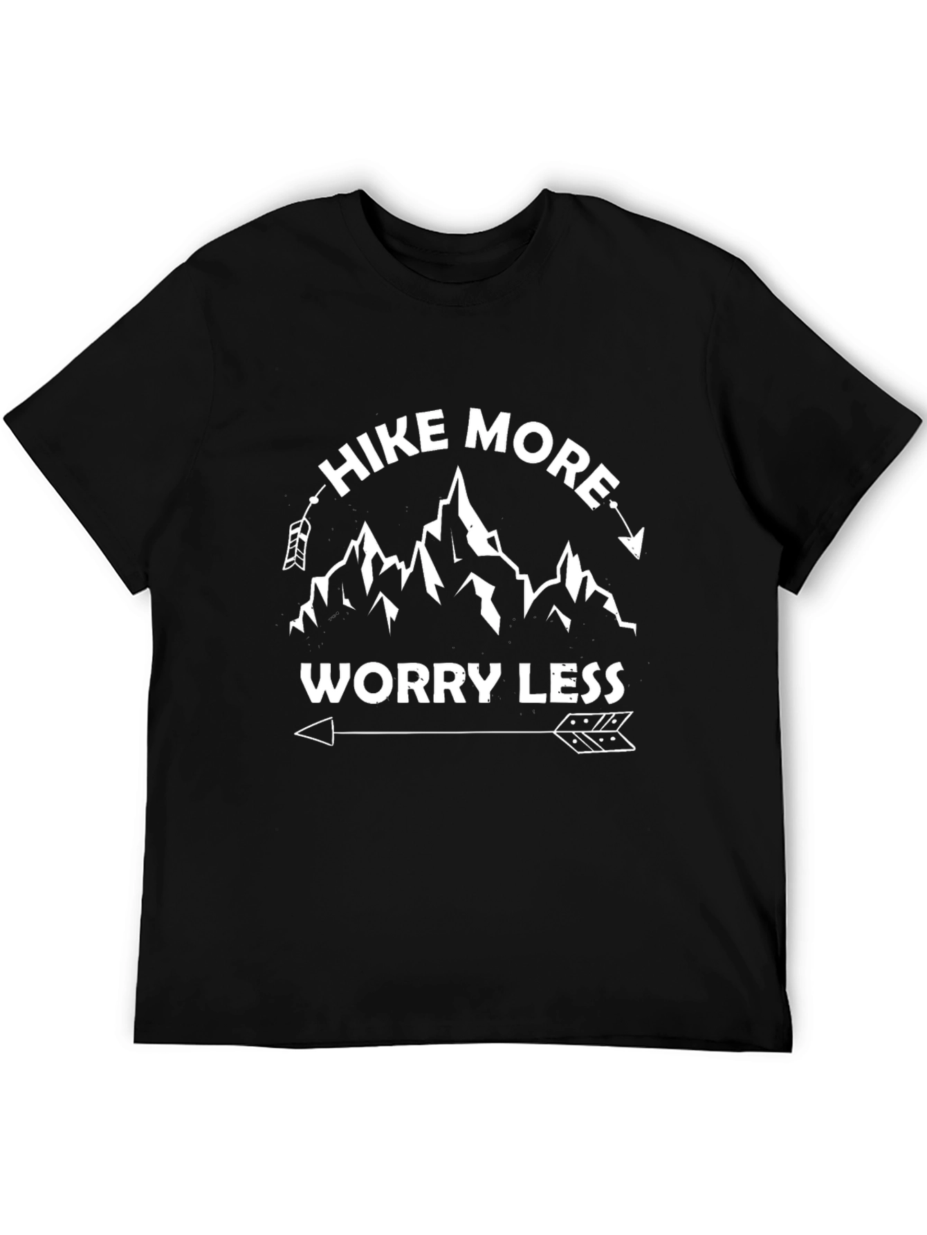 Hike More Worry Less Black T-Shirt