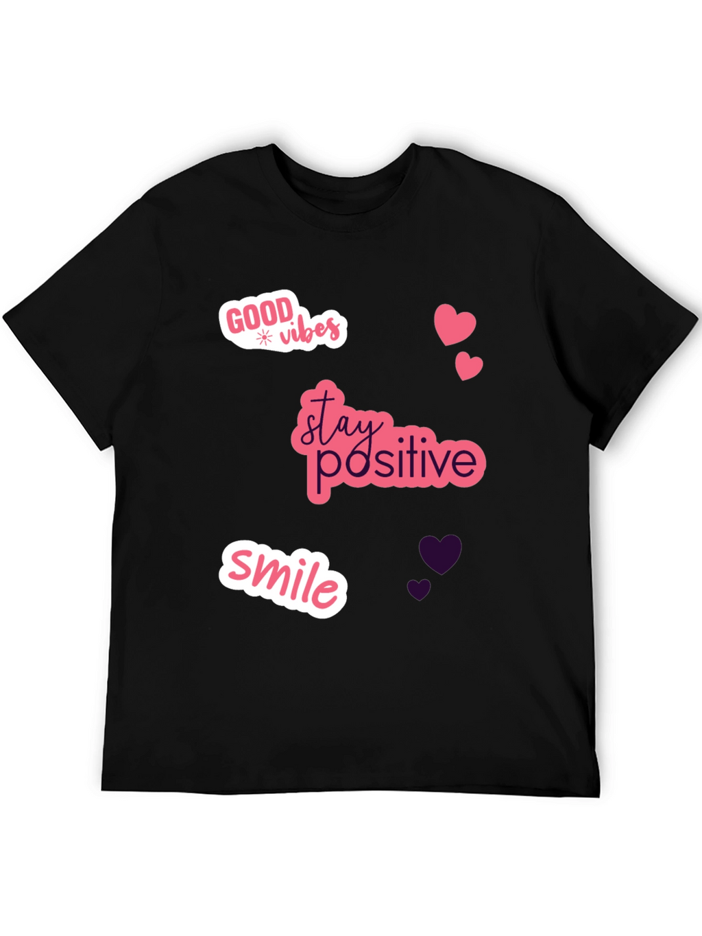 Good Vibes Black Graphic Tee