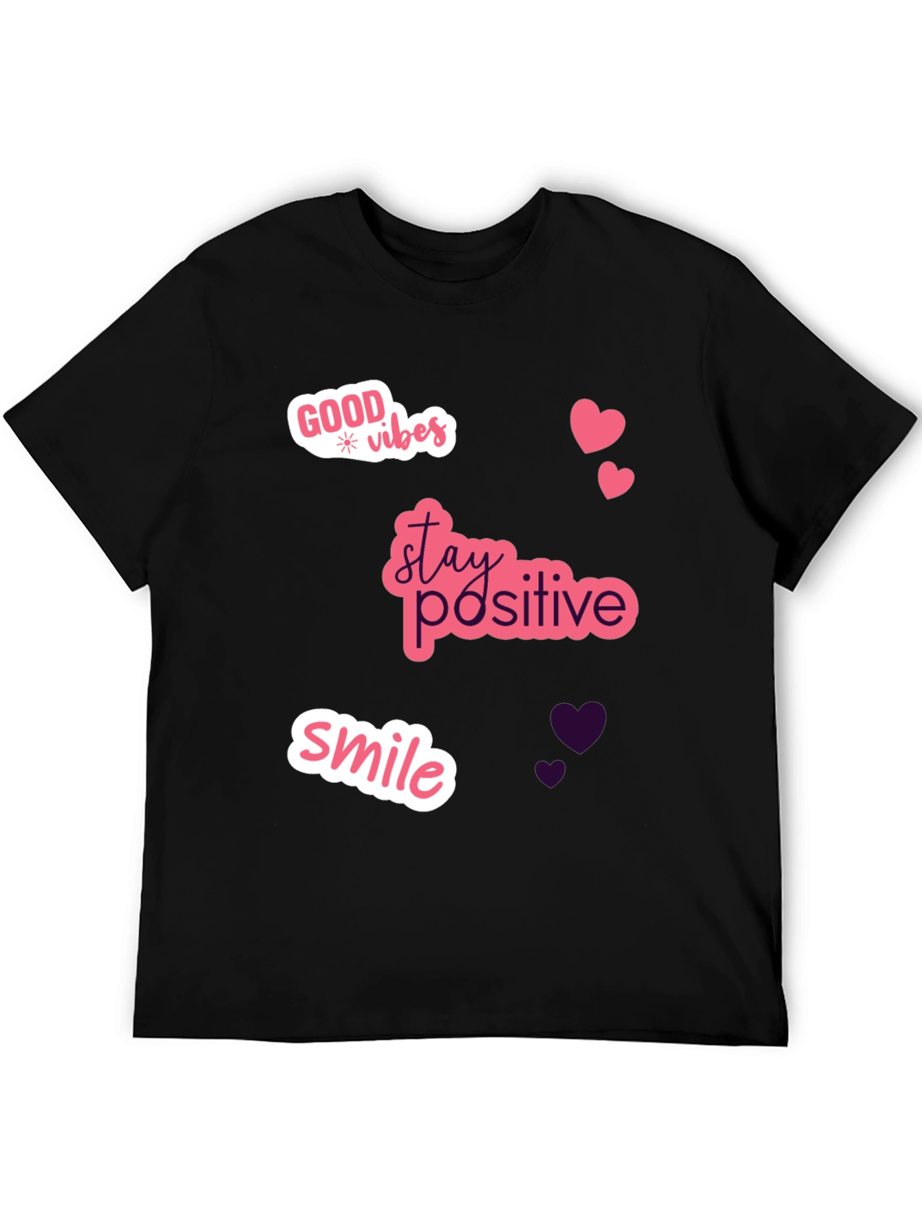 Good Vibes Black Graphic Tee