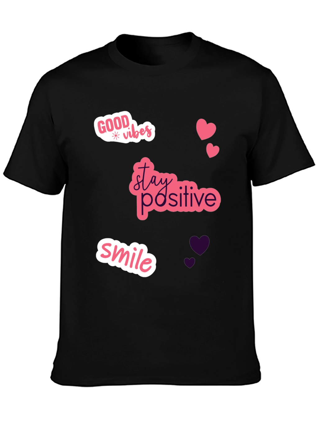 Good Vibes Black Graphic Tee