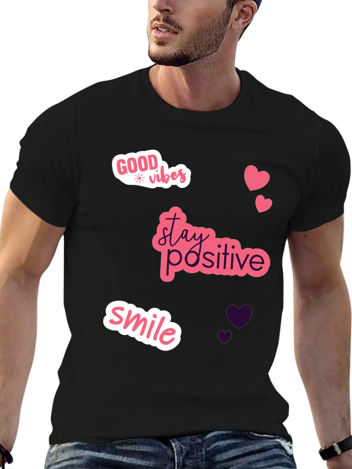 Good Vibes Black Graphic Tee