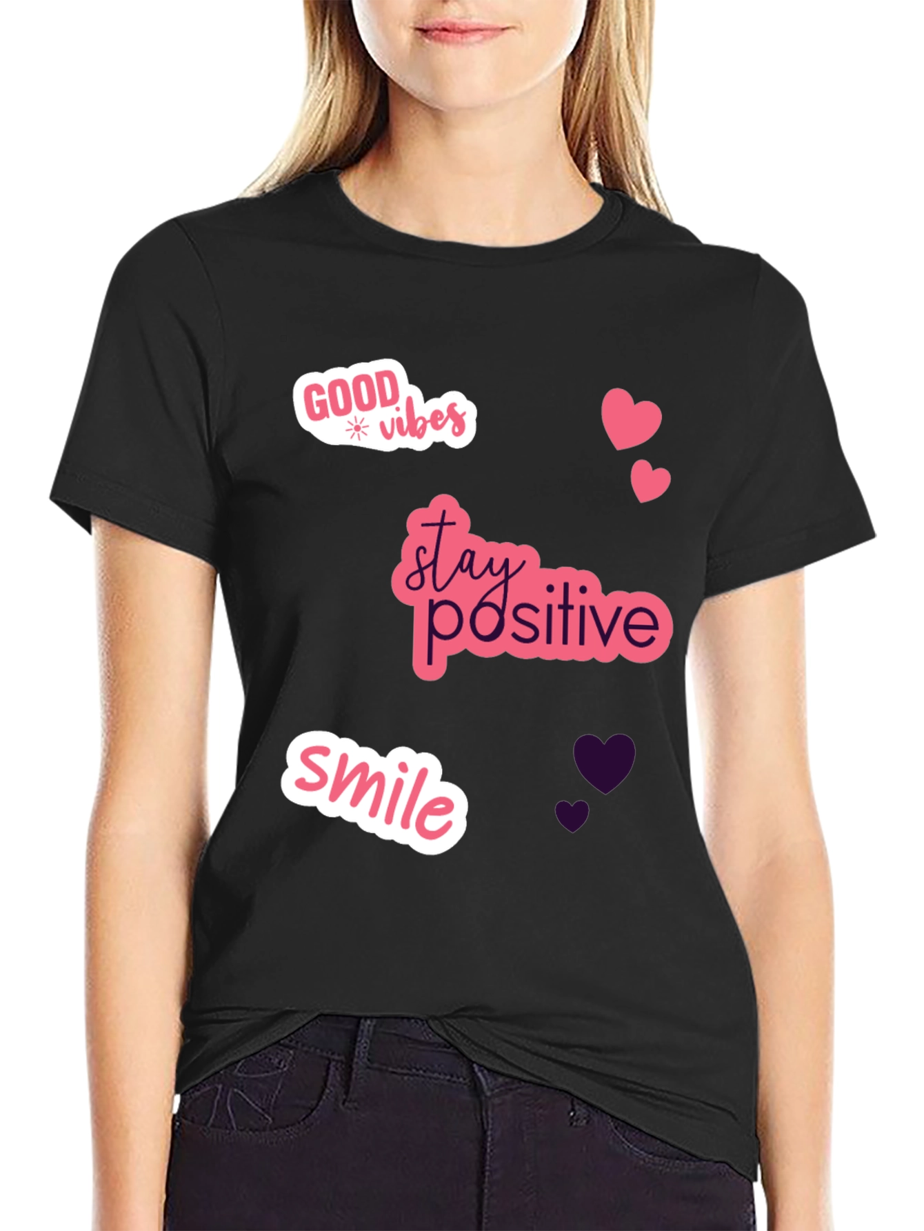 Good Vibes Black Graphic Tee