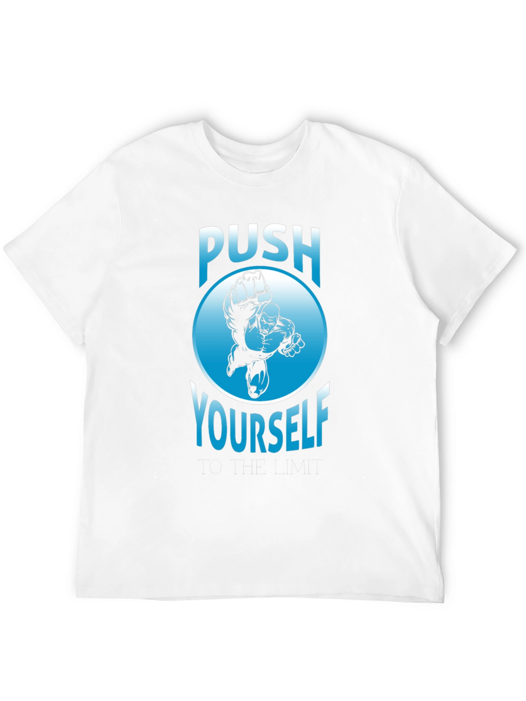 Push Yourself Graphic T-Shirt - Black Crew Neck Tee