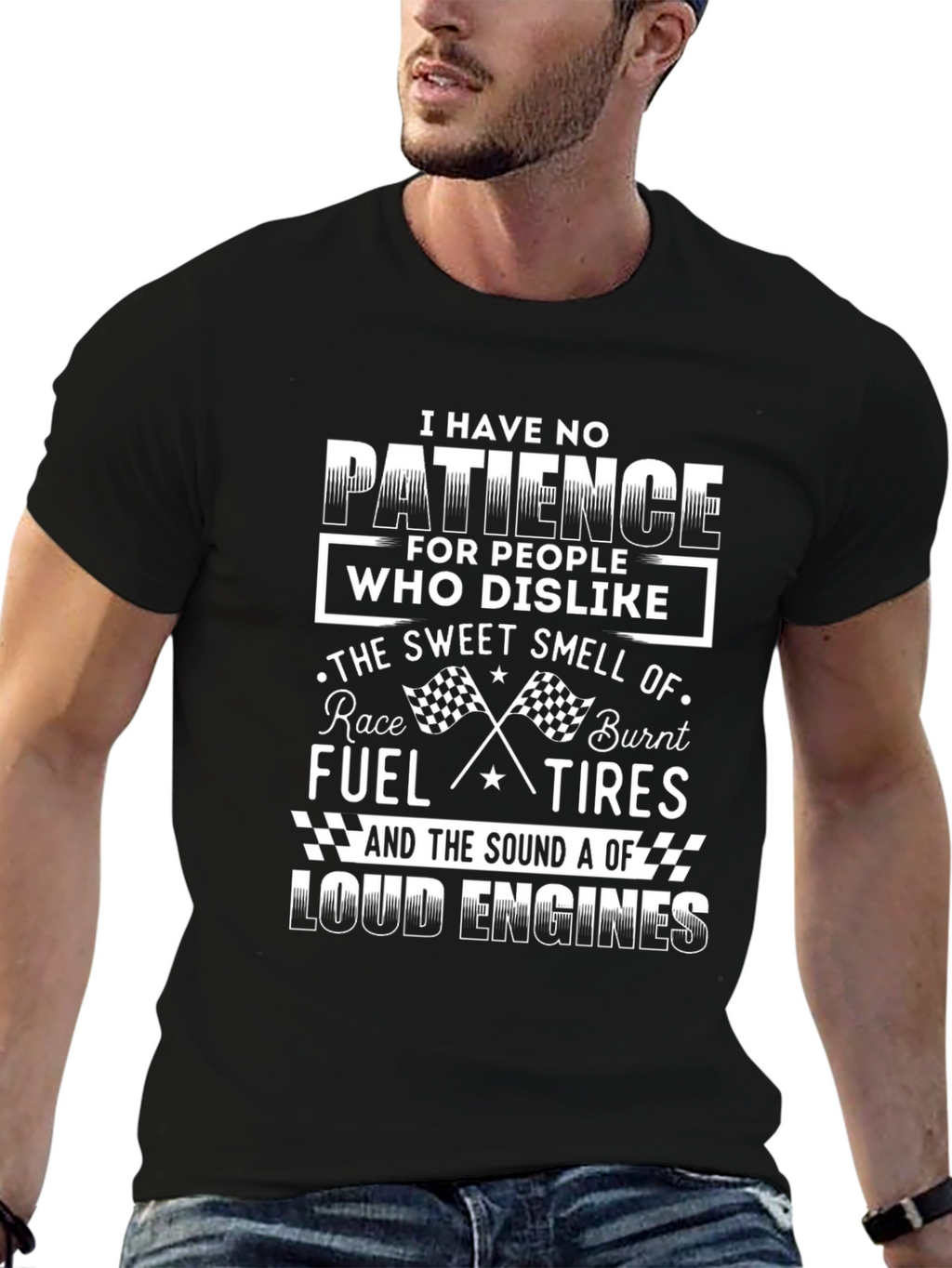 Racing Fan T-Shirt: No Patience for Dislike!