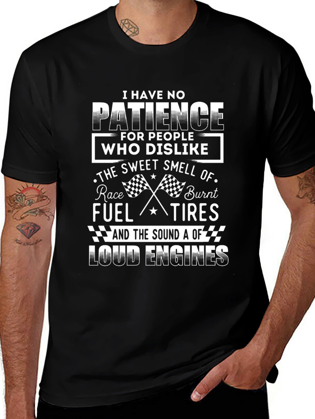 Racing Fan T-Shirt: No Patience for Dislike!