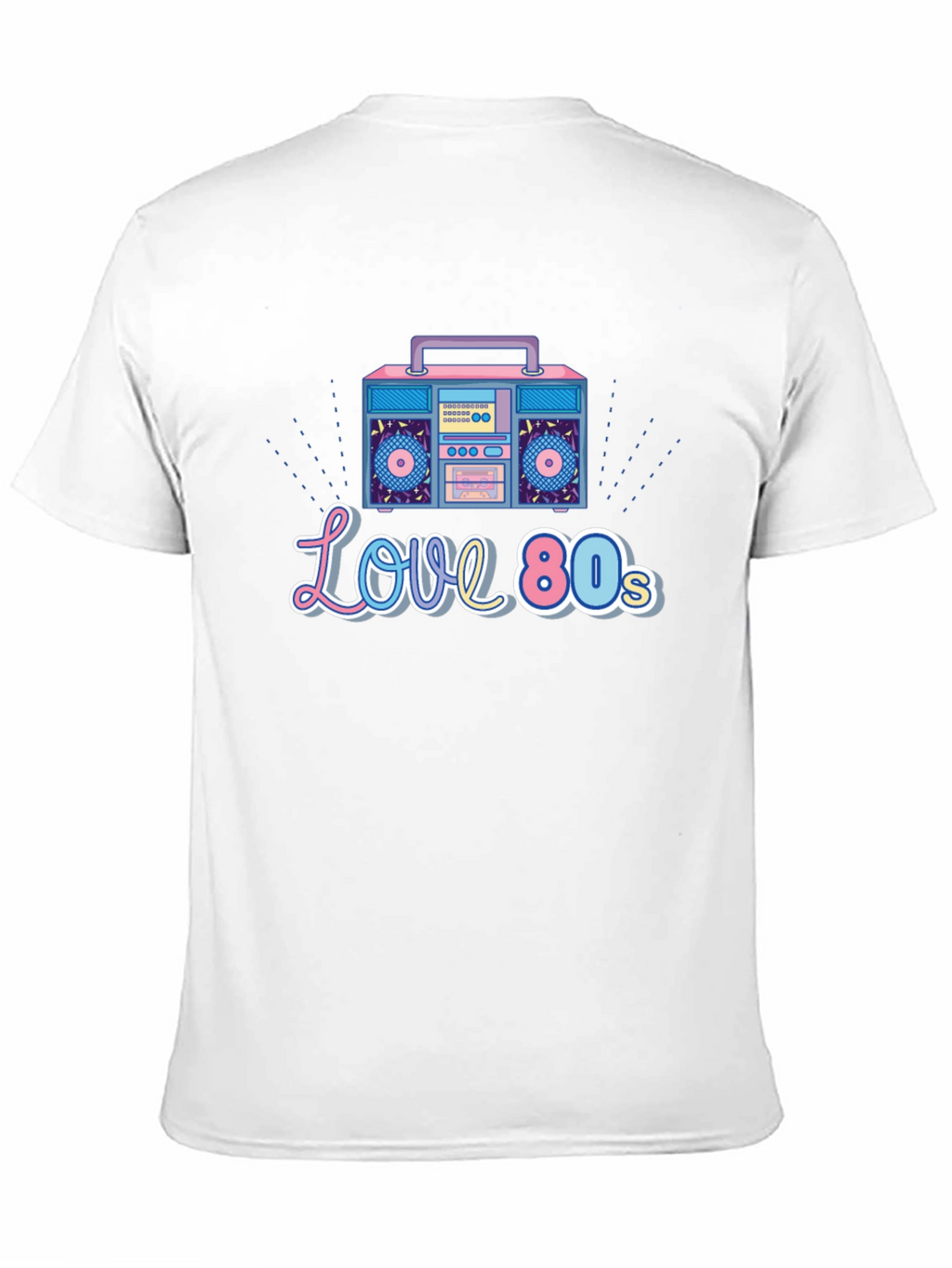 Love the 80s Retro Boombox Graphic T-Shirt