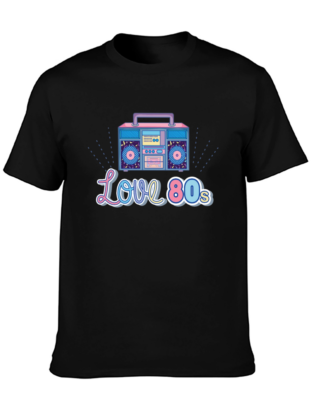 Love the 80s Retro Boombox Graphic T-Shirt
