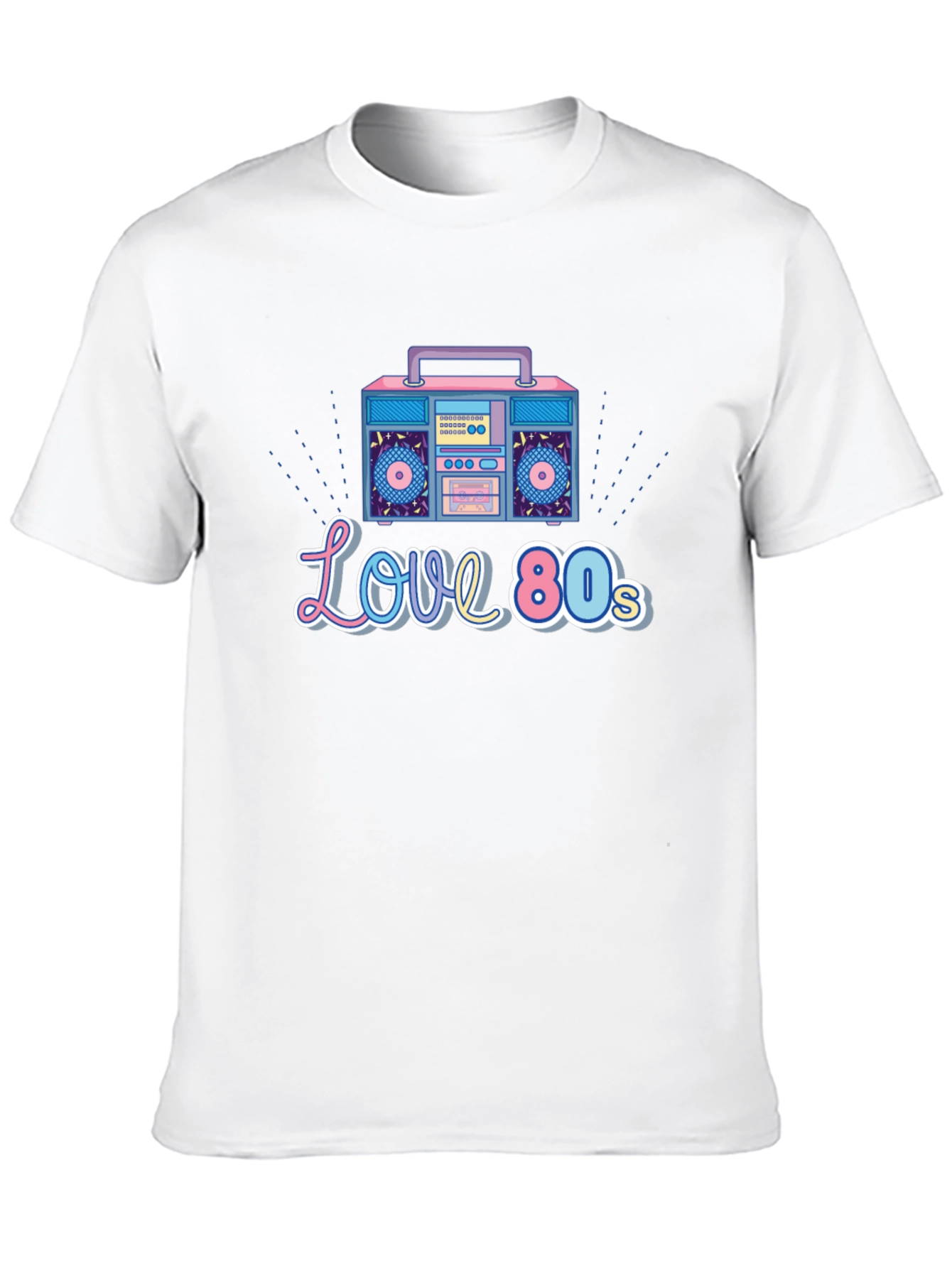 Love the 80s Retro Boombox Graphic T-Shirt