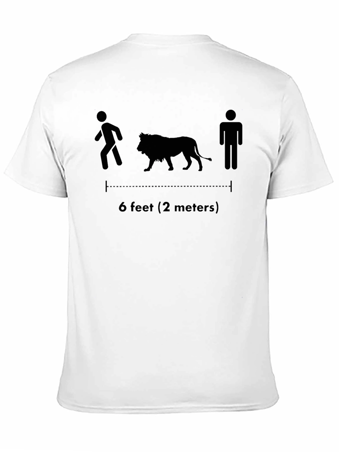 Social Distance Lion Graphic T-Shirt - Stay Safe!