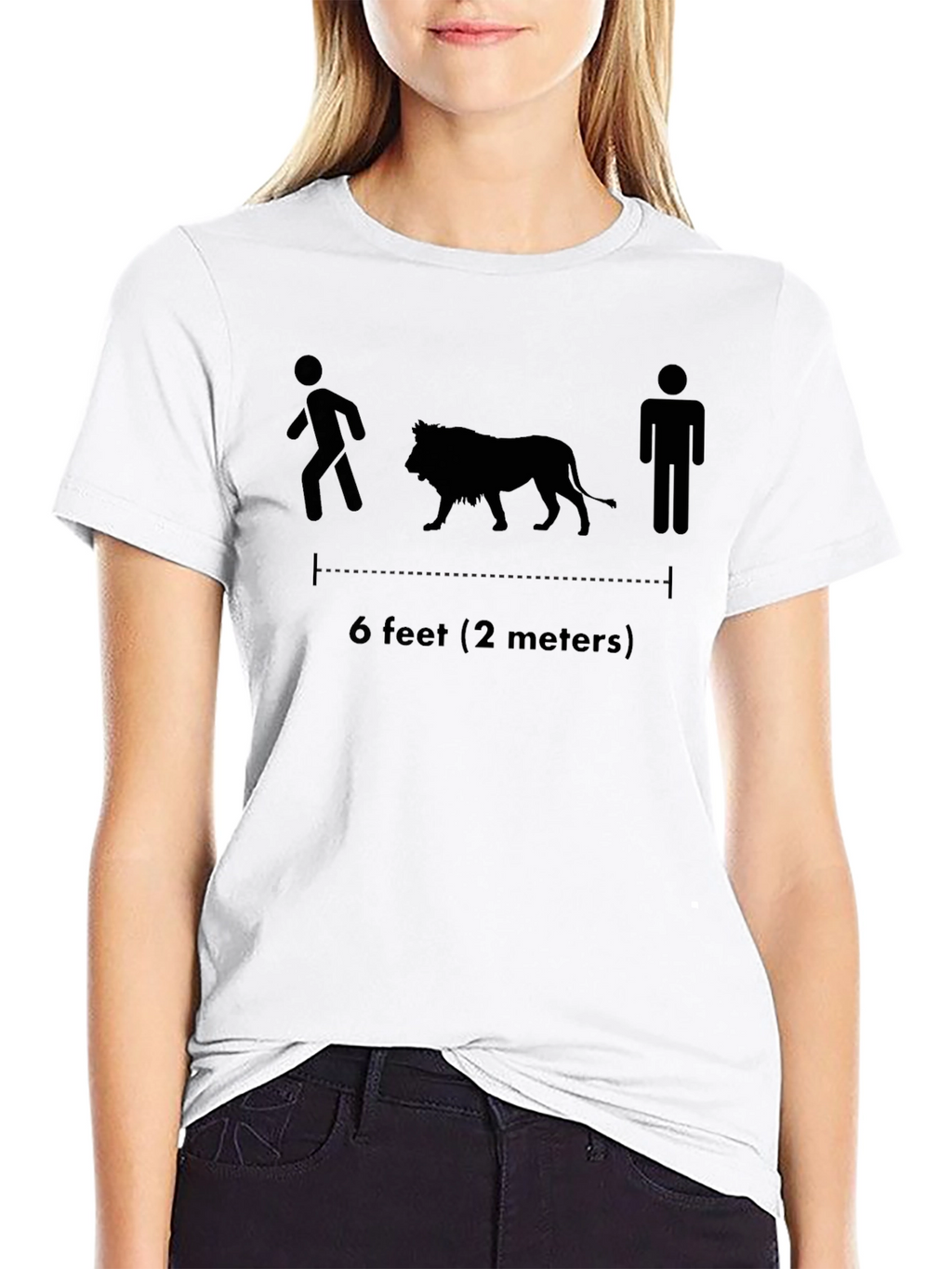Social Distance Lion Graphic T-Shirt - Stay Safe!