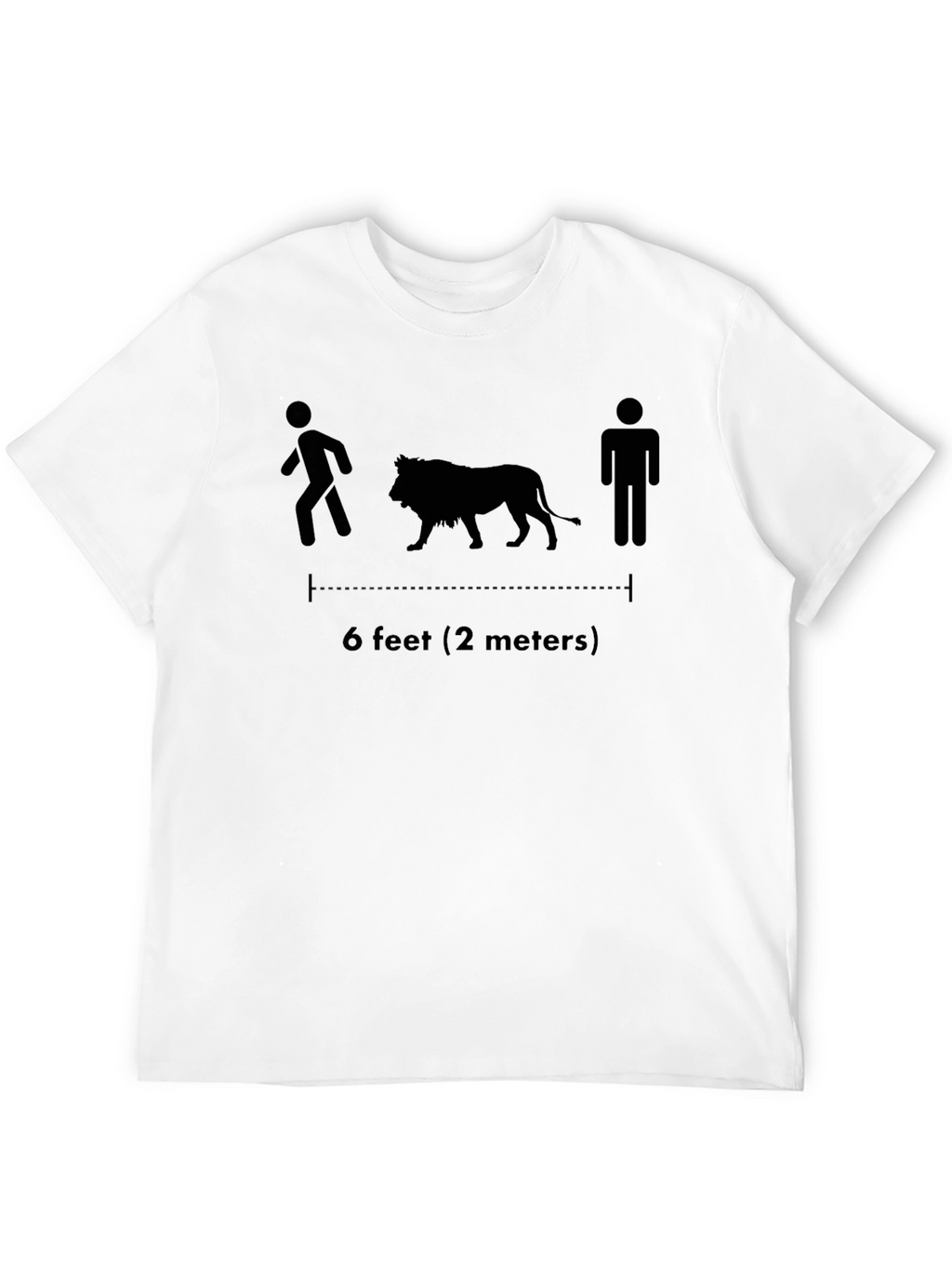 Social Distance Lion Graphic T-Shirt - Stay Safe!
