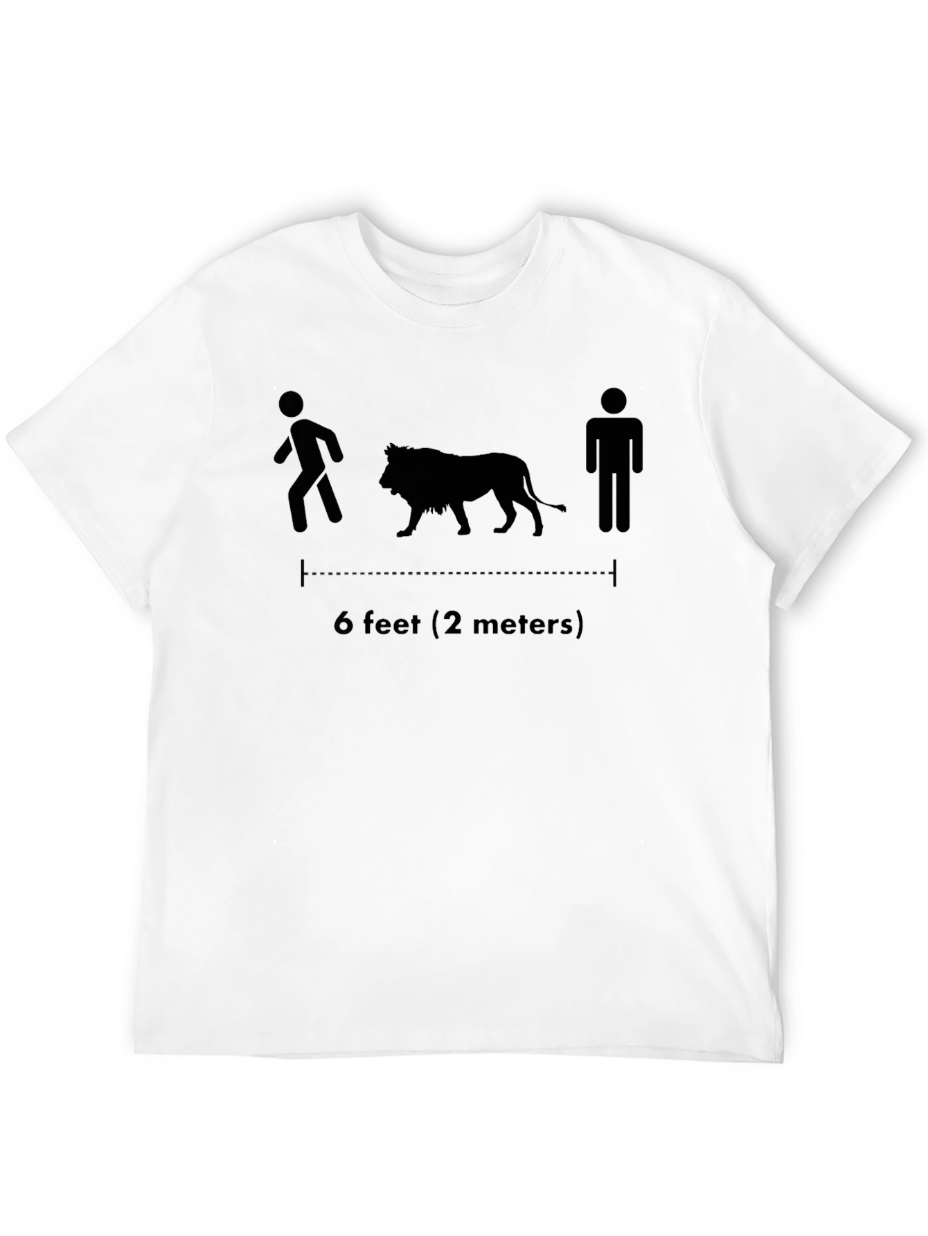 Social Distance Lion Graphic T-Shirt - Stay Safe!