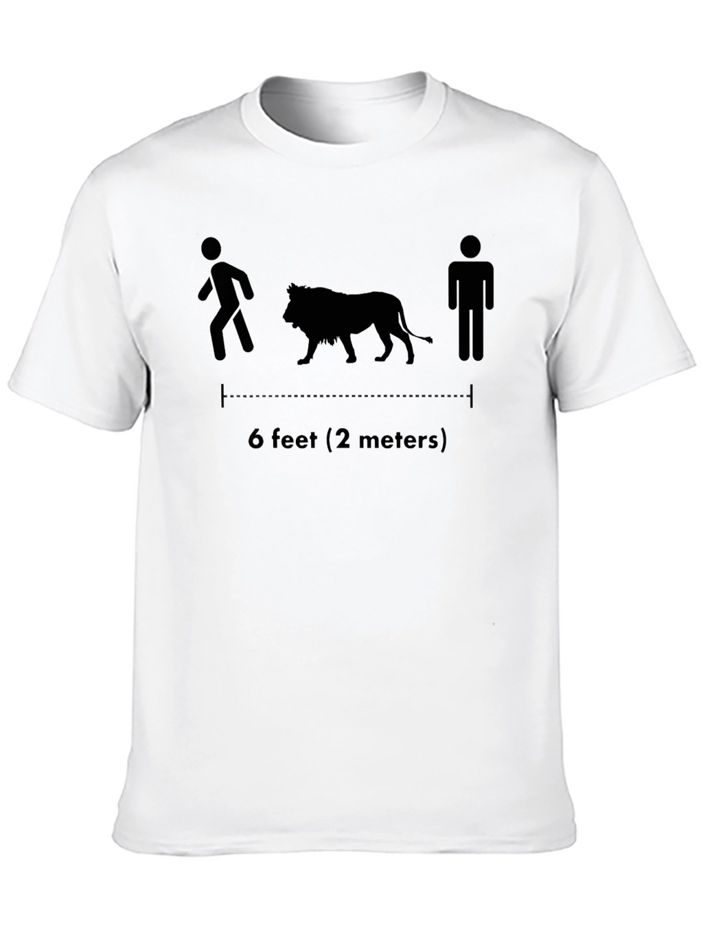 Social Distance Lion Graphic T-Shirt - Stay Safe!