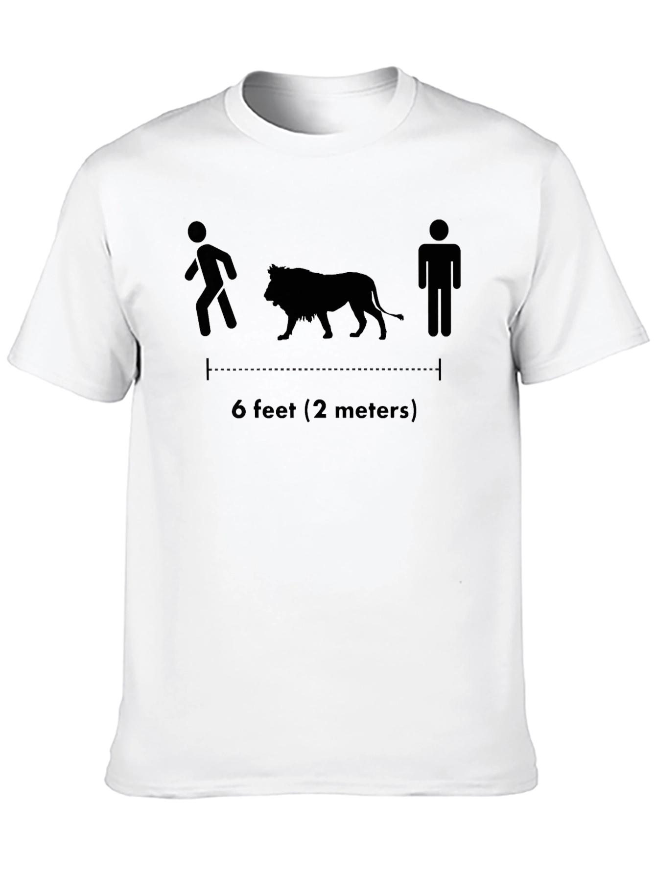 Social Distance Lion Graphic T-Shirt - Stay Safe!