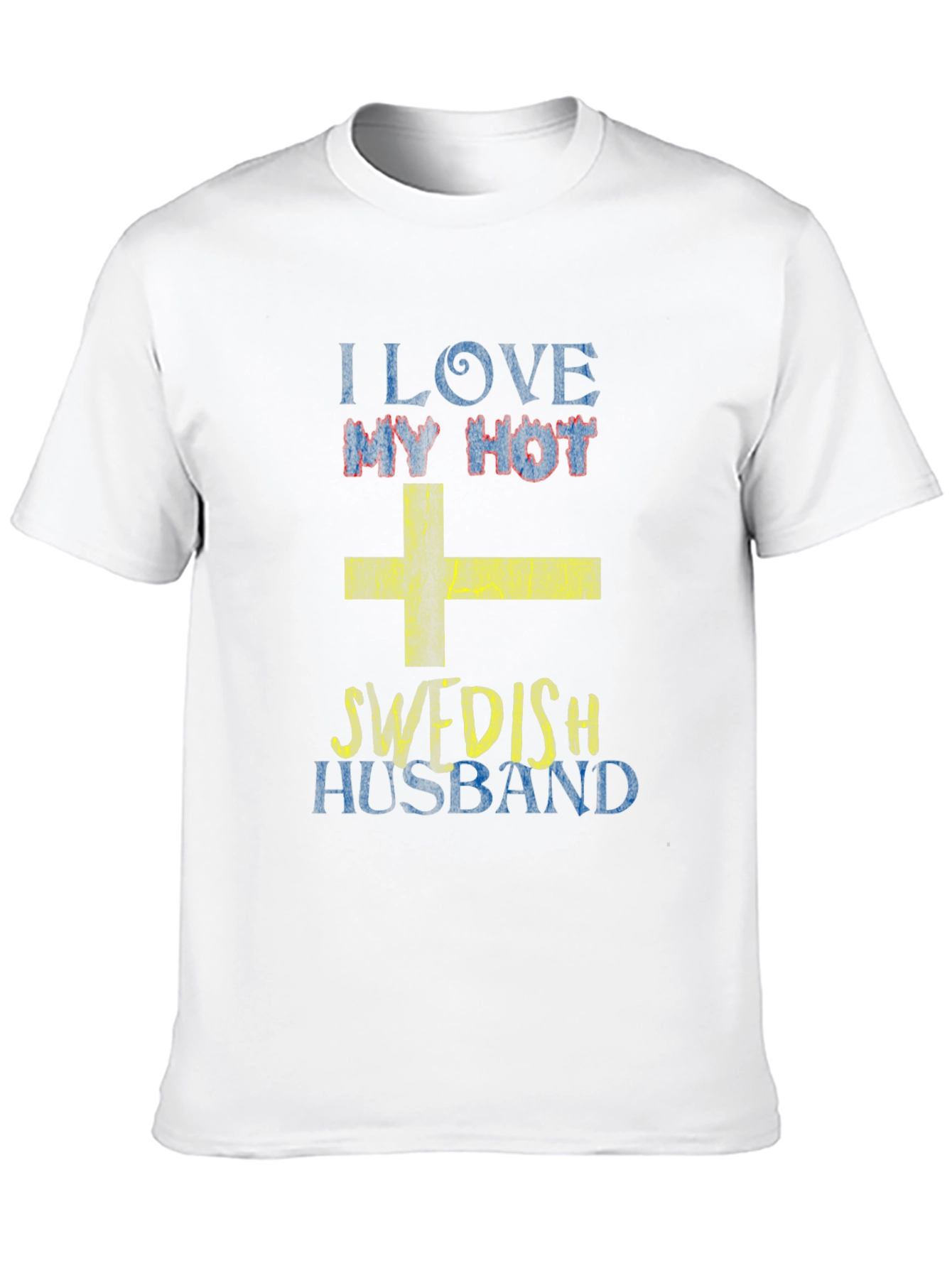 I Love My Hot Swedish Husband Black T-Shirt