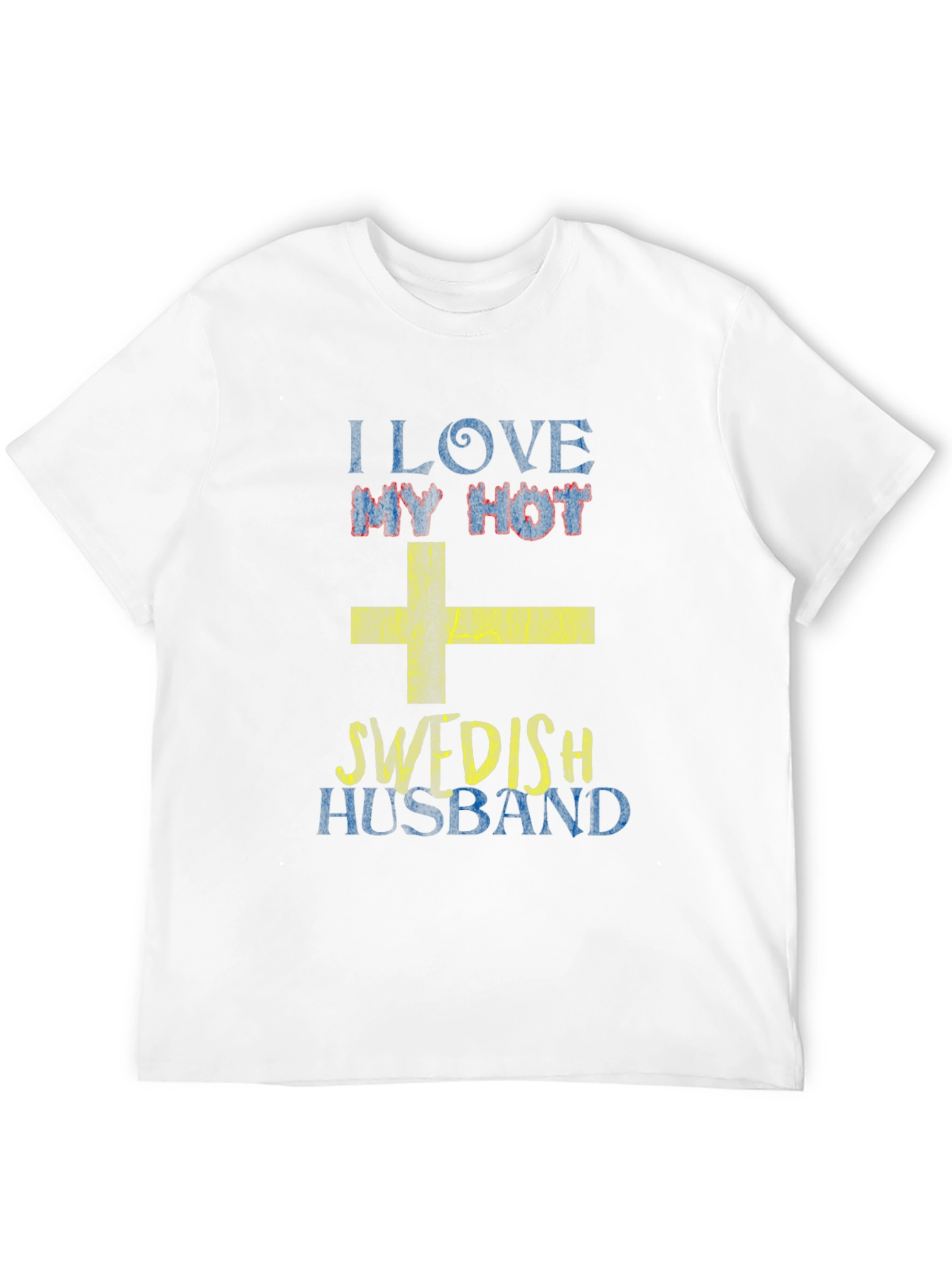 I Love My Hot Swedish Husband Black T-Shirt