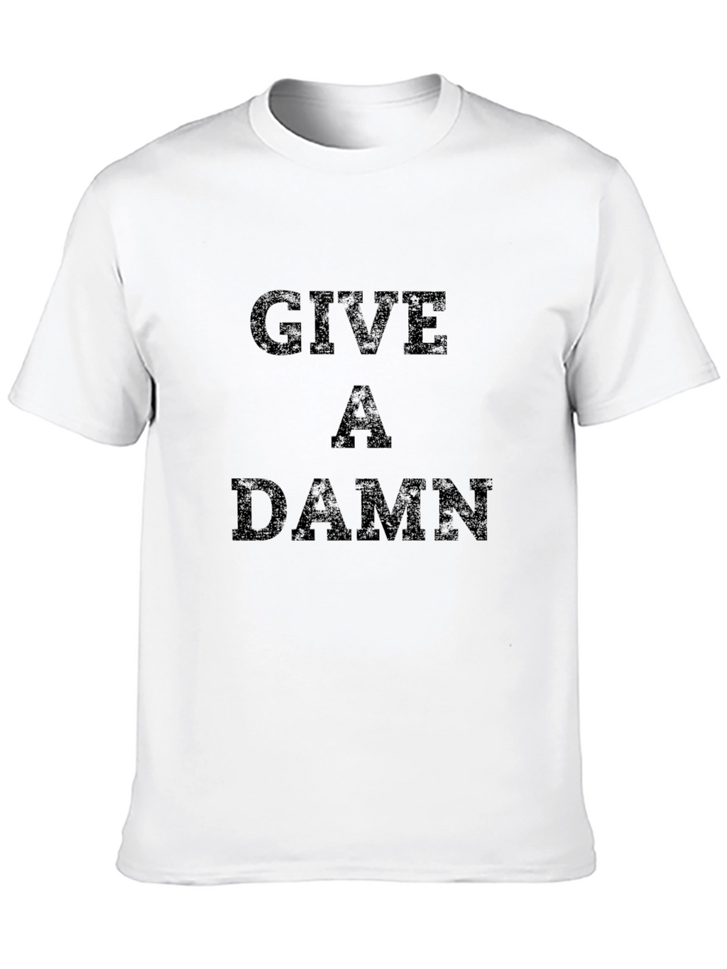 Give a Damn Graphic Tee - Black Cotton T-Shirt
